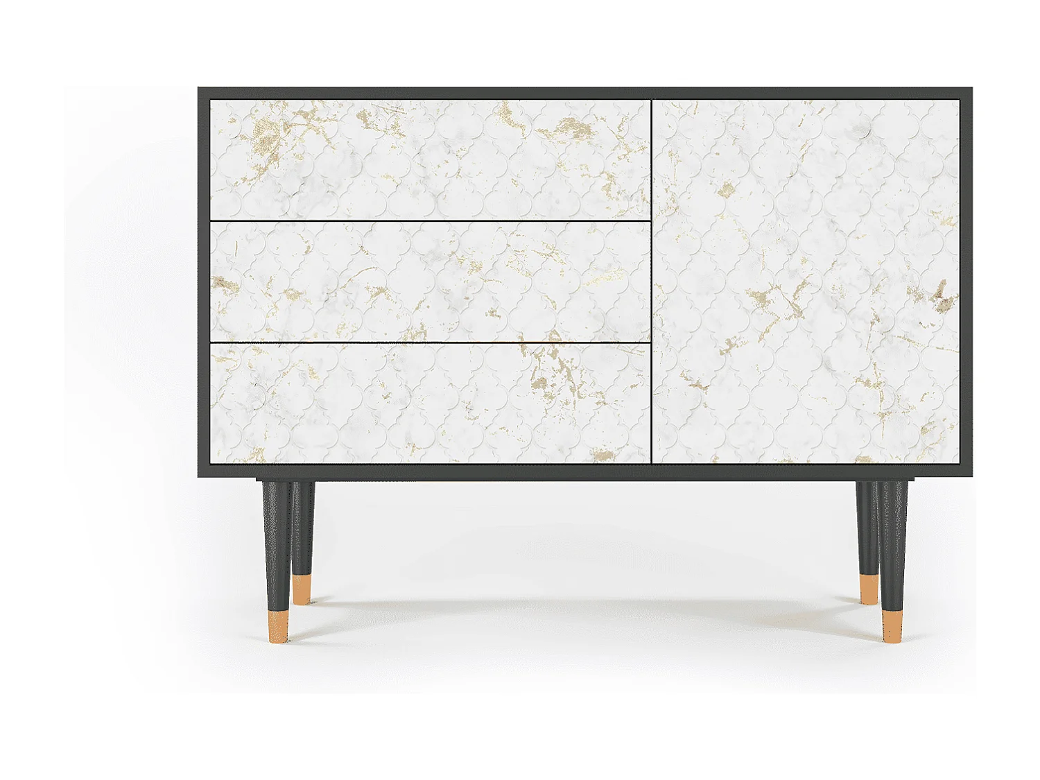 Credenza - 115х84х41 cm - S3 - Sweet Cotton, Antracite