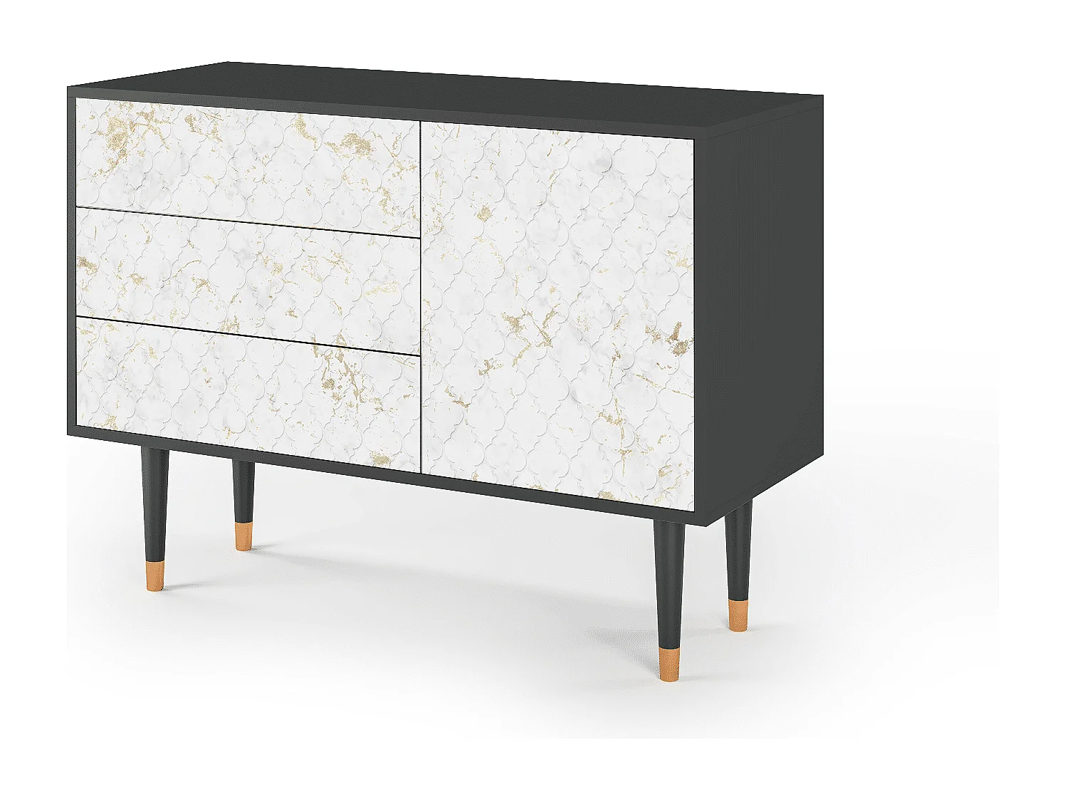 Credenza - 115х84х41 cm - S3 - Sweet Cotton, Antracite