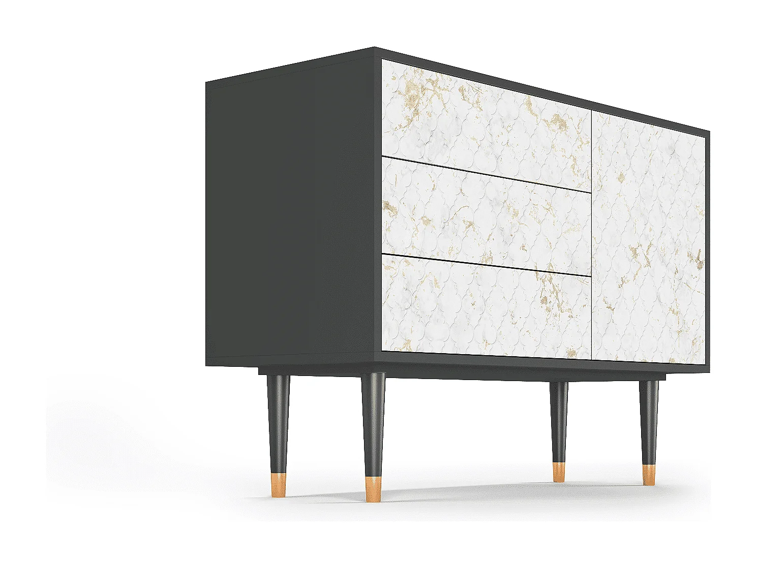 Credenza - 115х84х41 cm - S3 - Sweet Cotton, Antracite