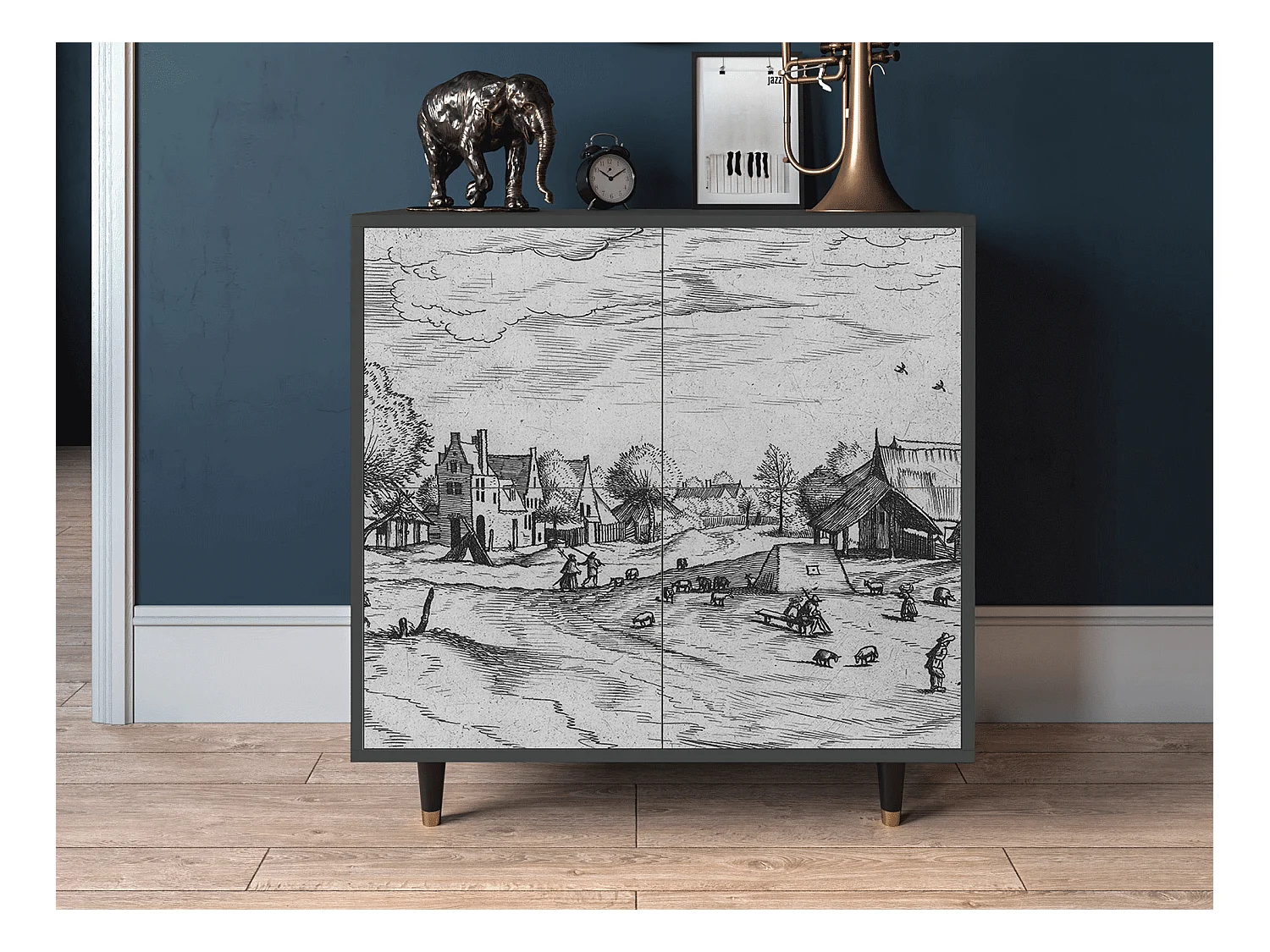 Sideboard - 94x96x48 cm - BS3 - Country Village, Anthrazit