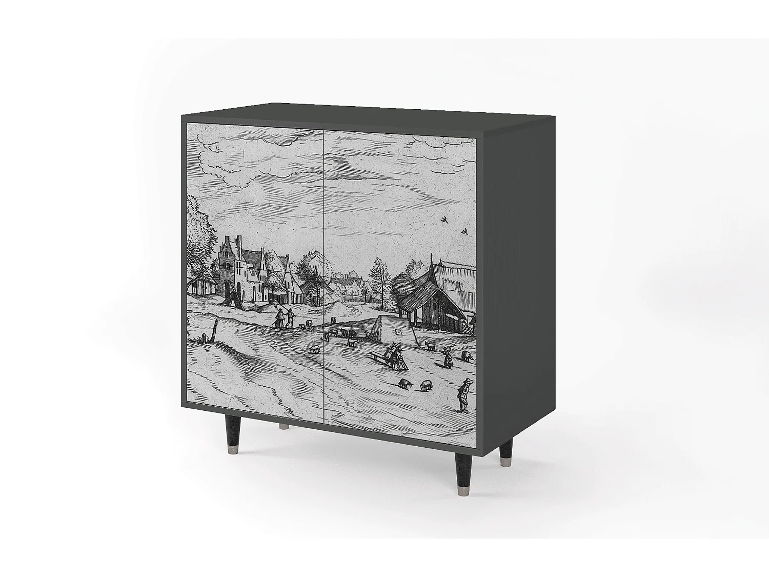 Sideboard - 94x96x48 cm - BS3 - Country Village, Anthrazit