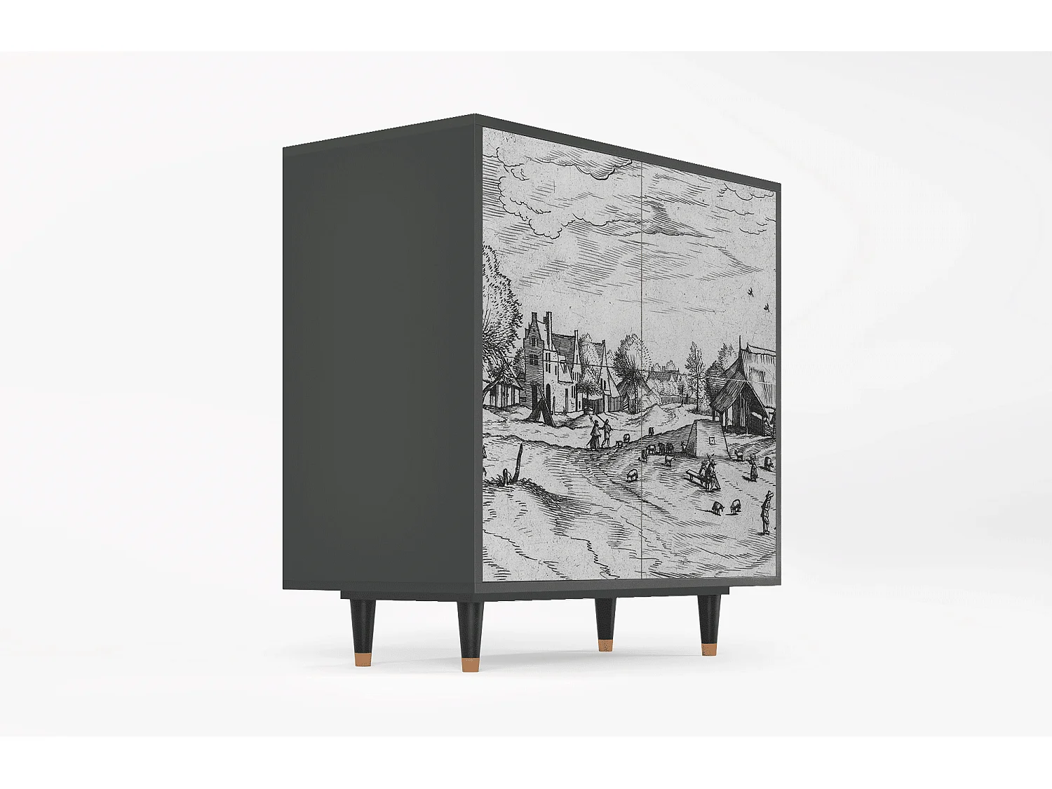 Sideboard - 94x96x48 cm - BS3 - Country Village, Anthrazit