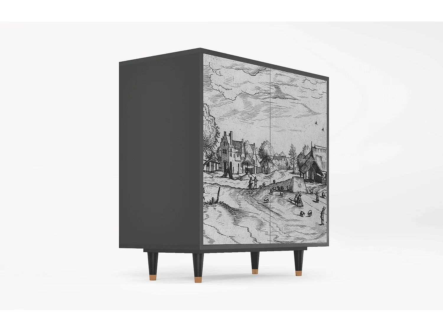 Buffet - 94x96x48 cm - BS3 - Country Village, Anthracite