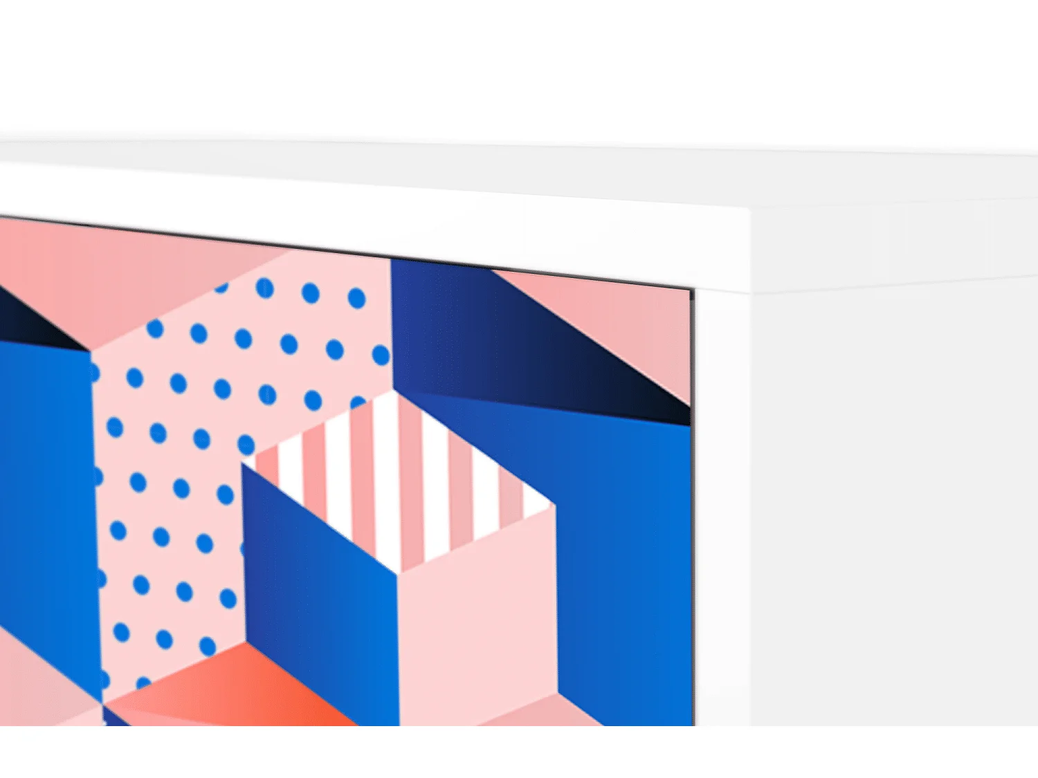 Credenza - 115х84х41 cm - S3 - Pinky Squares, Bianco