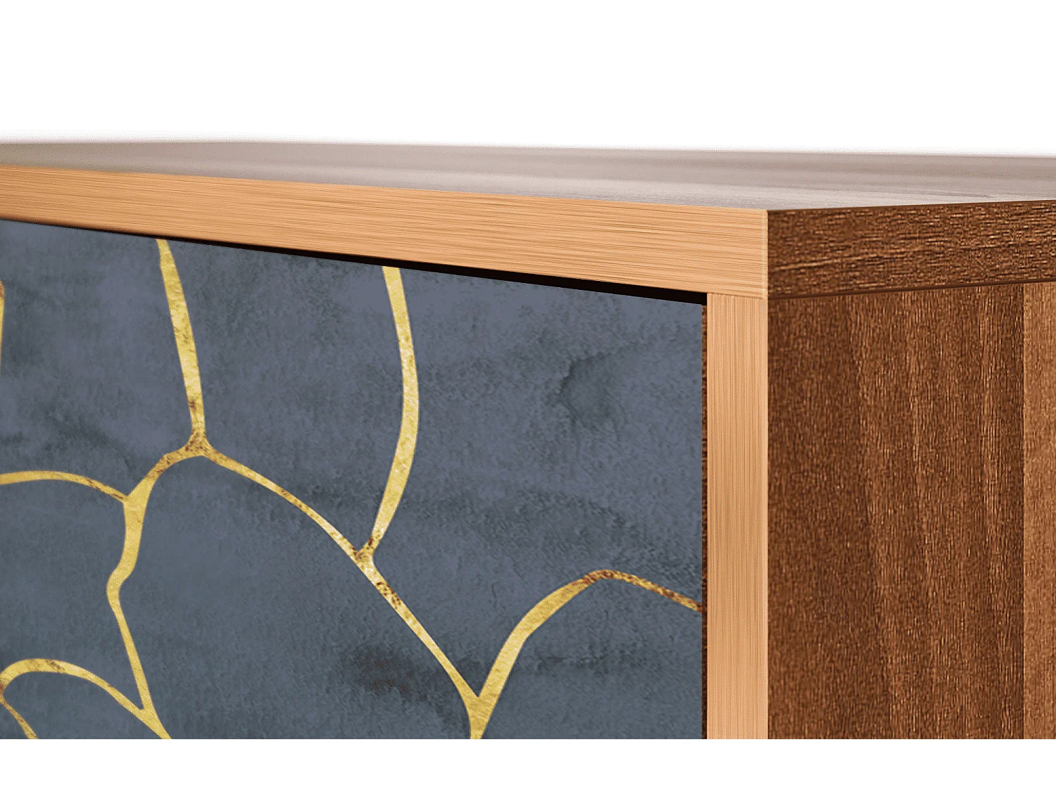 Sideboard - 115х84х41 cm - S3 - Blue Lagoon, Walnuss