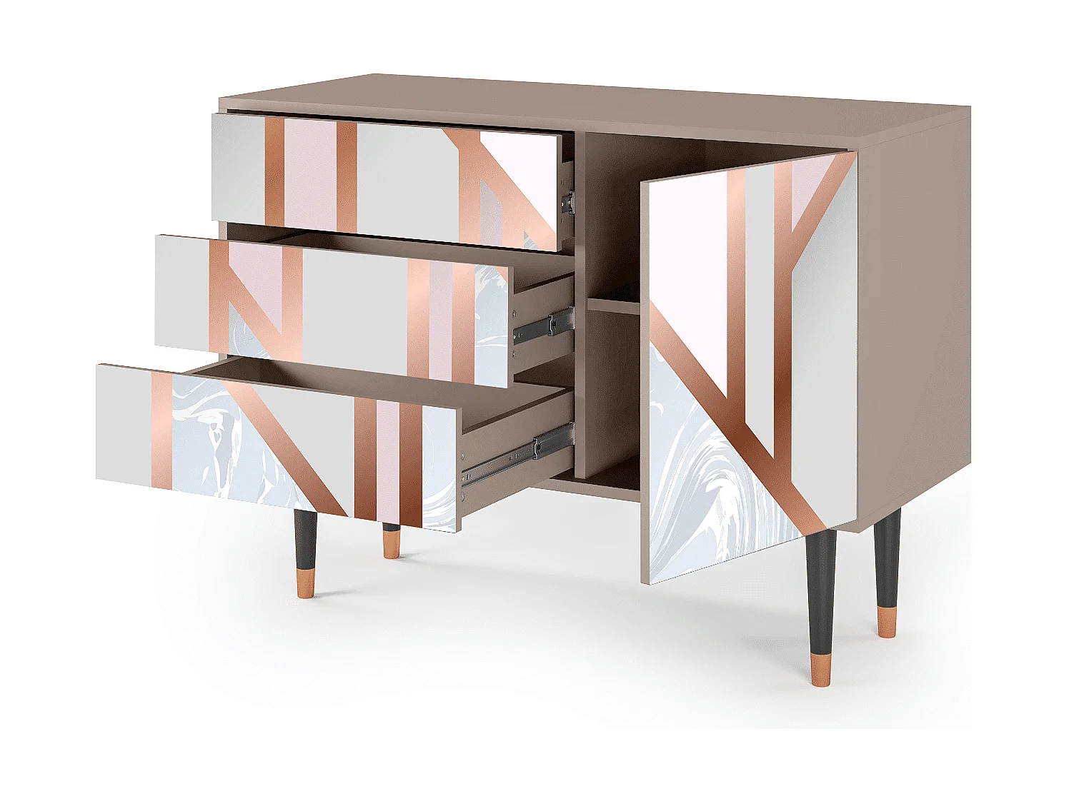 Credenza - 115х84х41 cm - S3 - Champagne Story, Latte