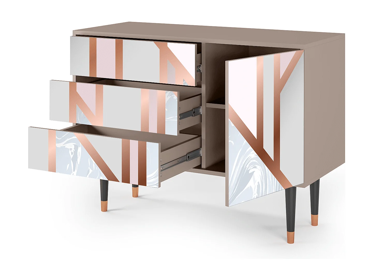 Credenza - 115х84х41 cm - S3 - Champagne Story, Latte