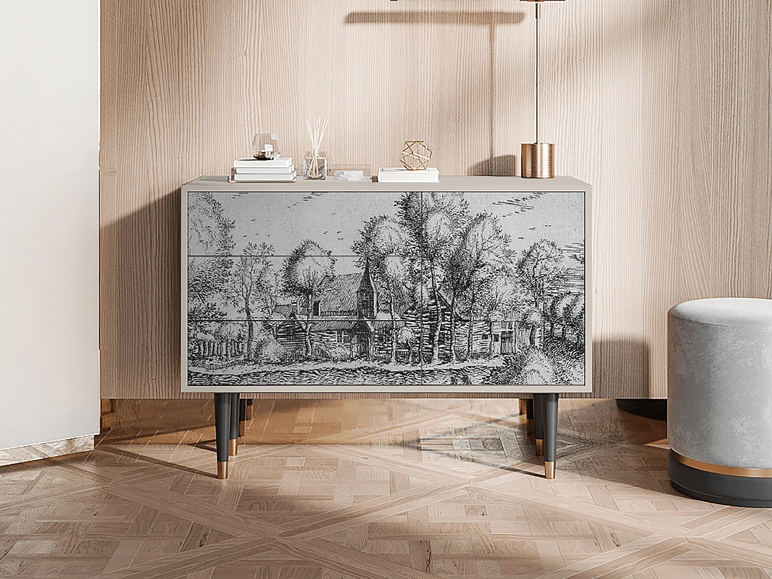 Aparador - 115х84х41 cm - S3 - A Pond, Areia