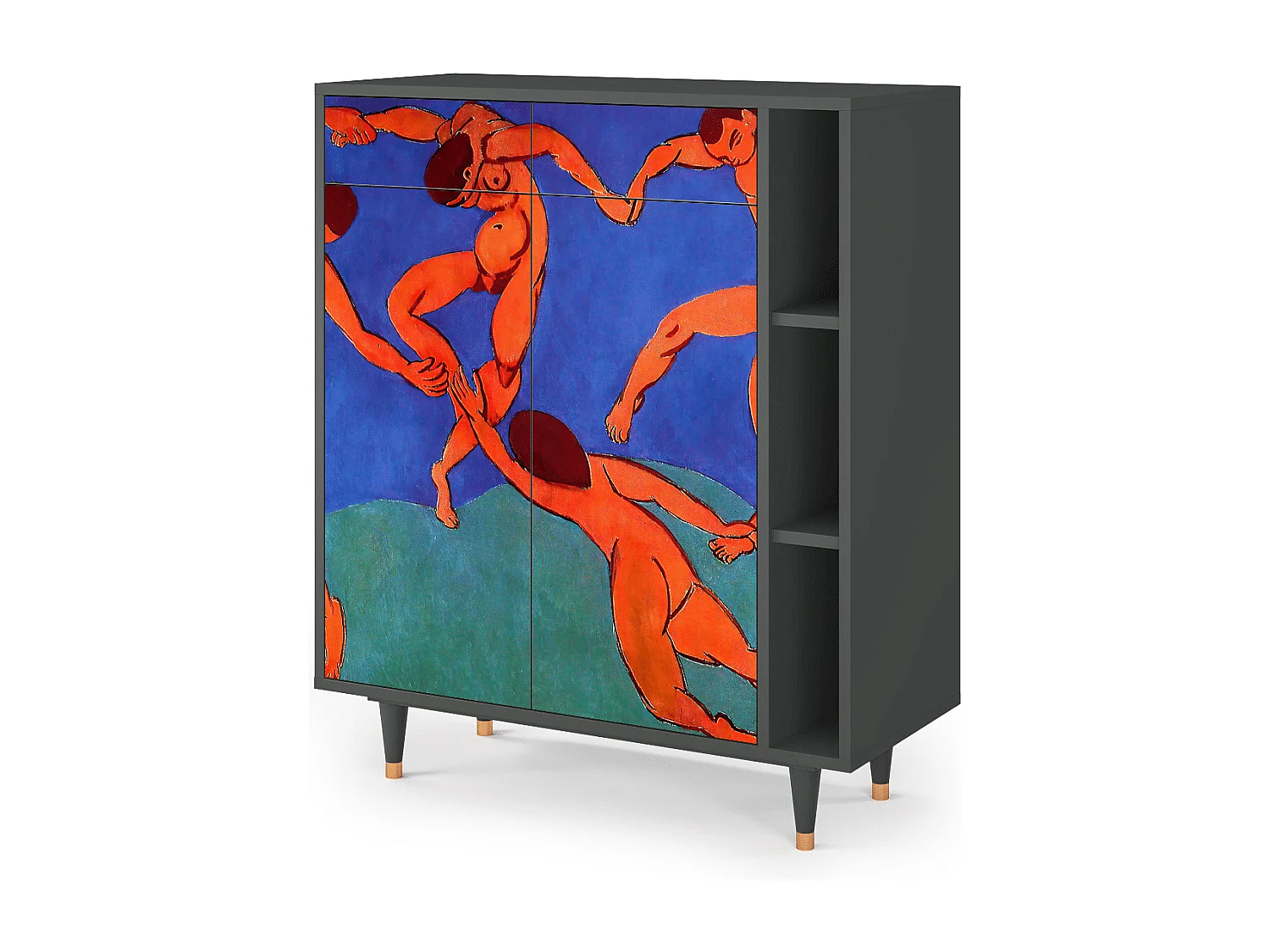 Kredens - 96х110х41 cm - BS6 - The Dance by Matisse , Antracyt