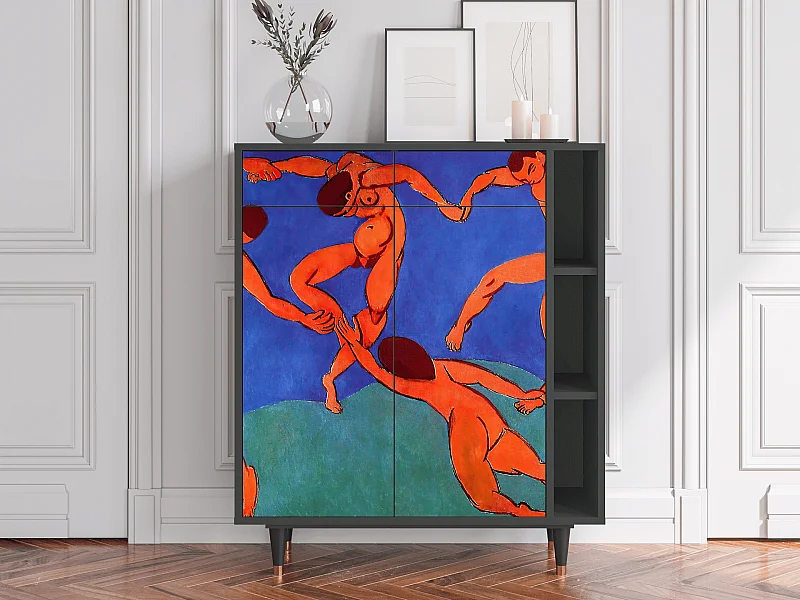 Kredens - 96х110х41 cm - BS6 - The Dance by Matisse , Antracyt