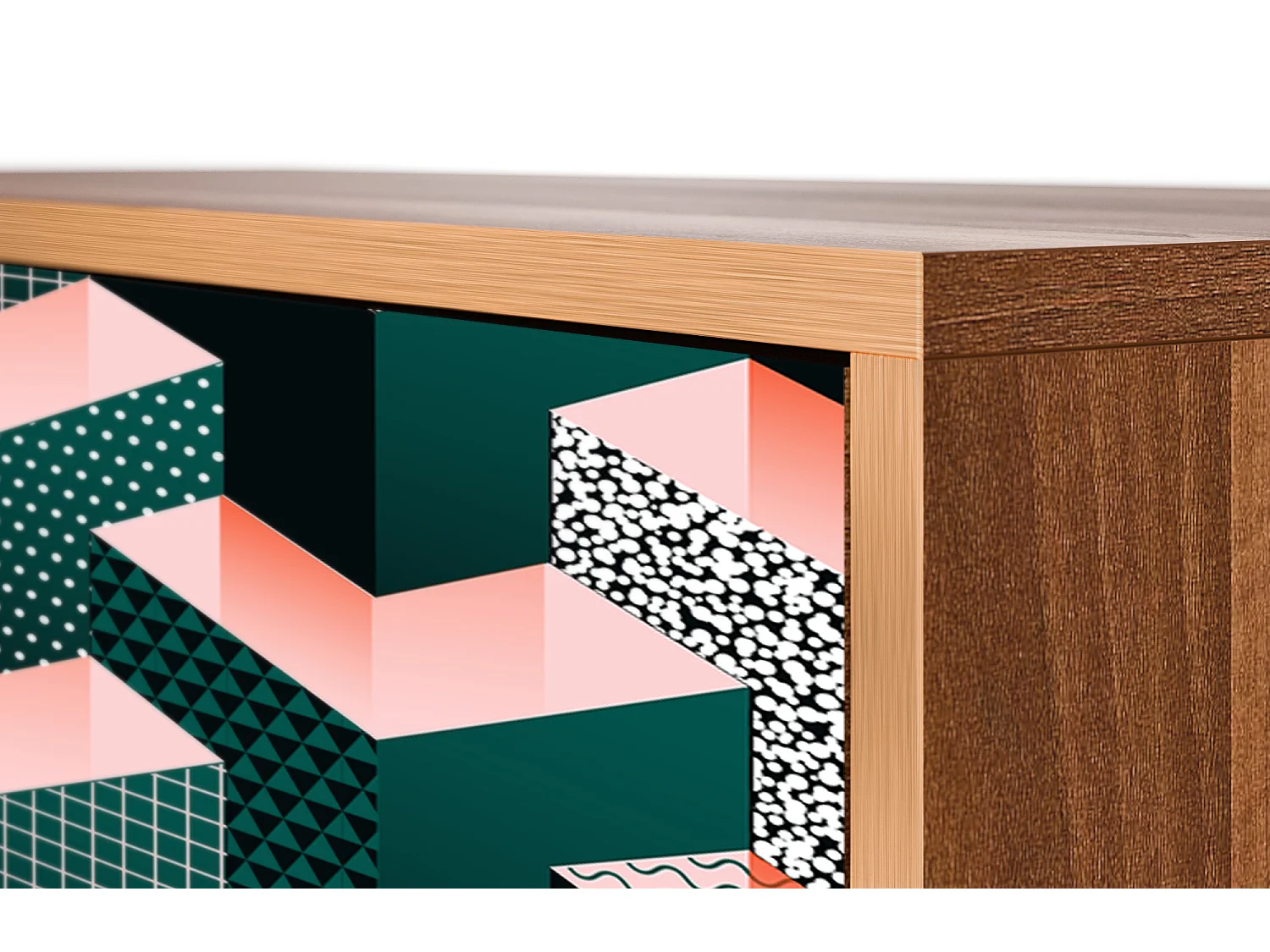 Buffet - 115х84х41 cm - S3 - Geometric Madness, Noyer