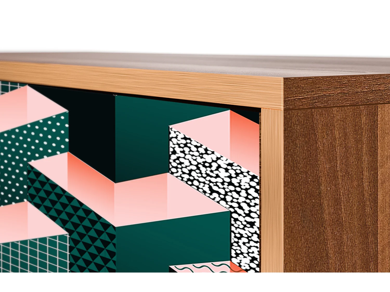 Credenza - 115х84х41 cm - S3 - Geometric Madness, Noce