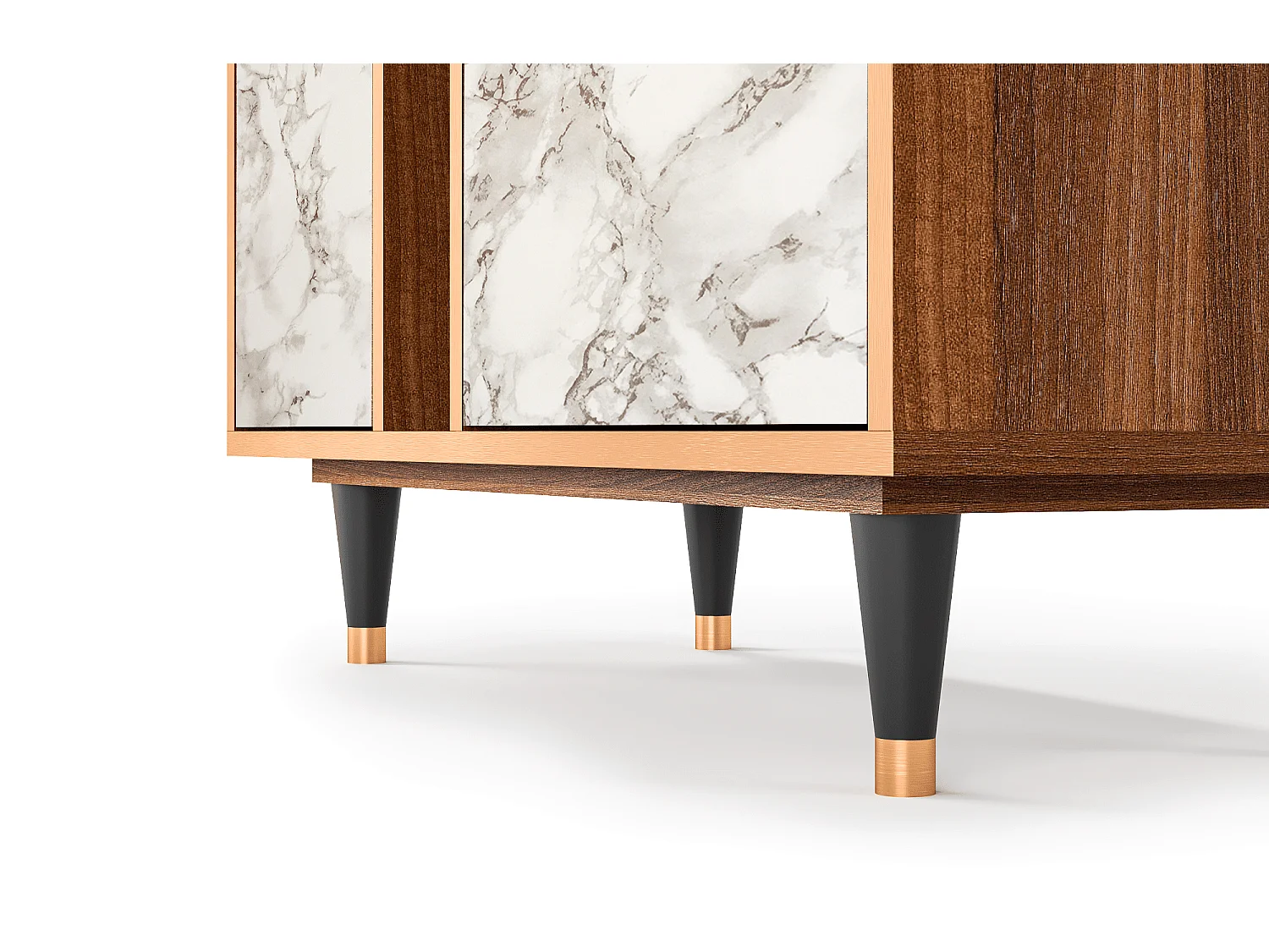 Dressoir - 94х96х41 cm - BS5 - Milk Marble, Walnoot