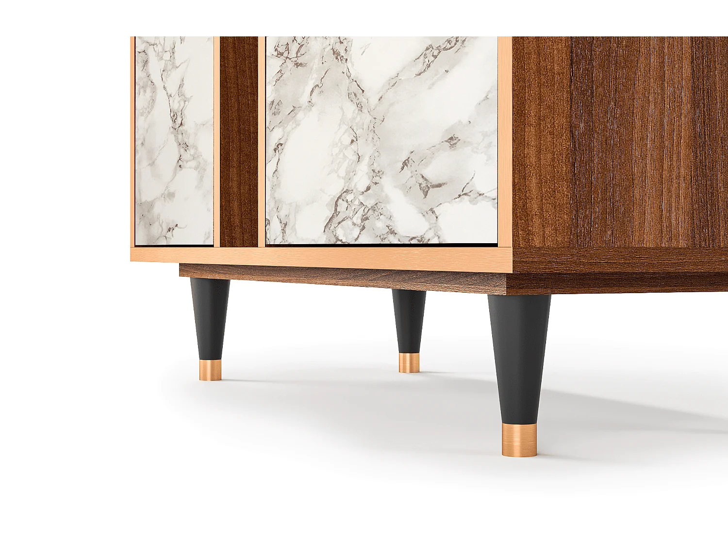 Dressoir - 94х96х41 cm - BS5 - Milk Marble, Walnoot