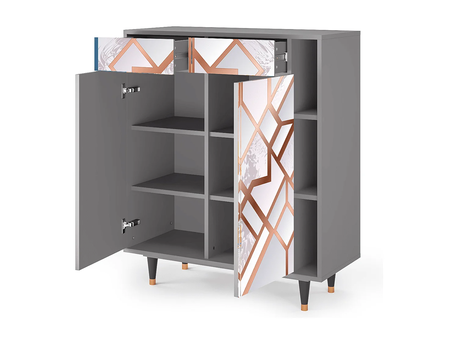 Credenza - 96х110х41 cm - BS6 - Pastel Fairytale, Grigio