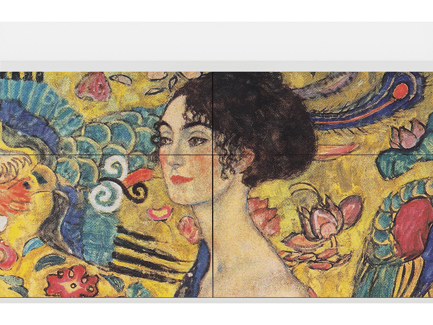 Buffet - 115x85x48 cm - BS4 - Lady with Fan by Klimt, Blanc