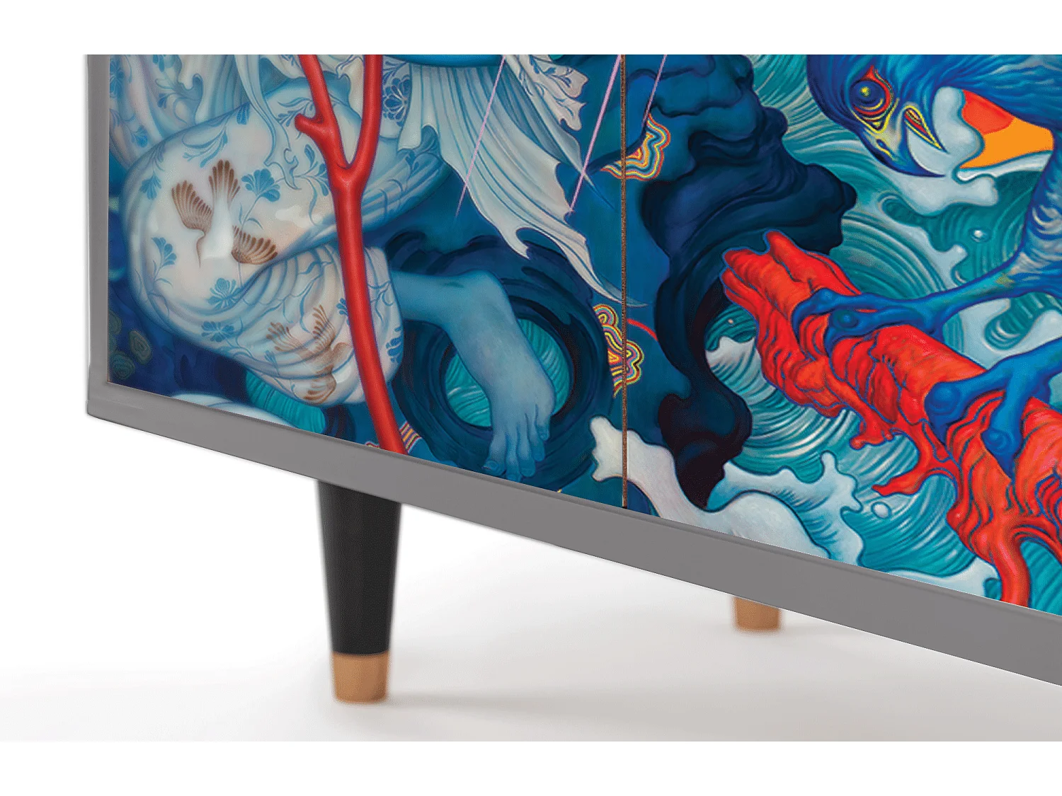 Dressoir - 94x96x48 cm - BS3 - The Girl - James Jean, Grijs