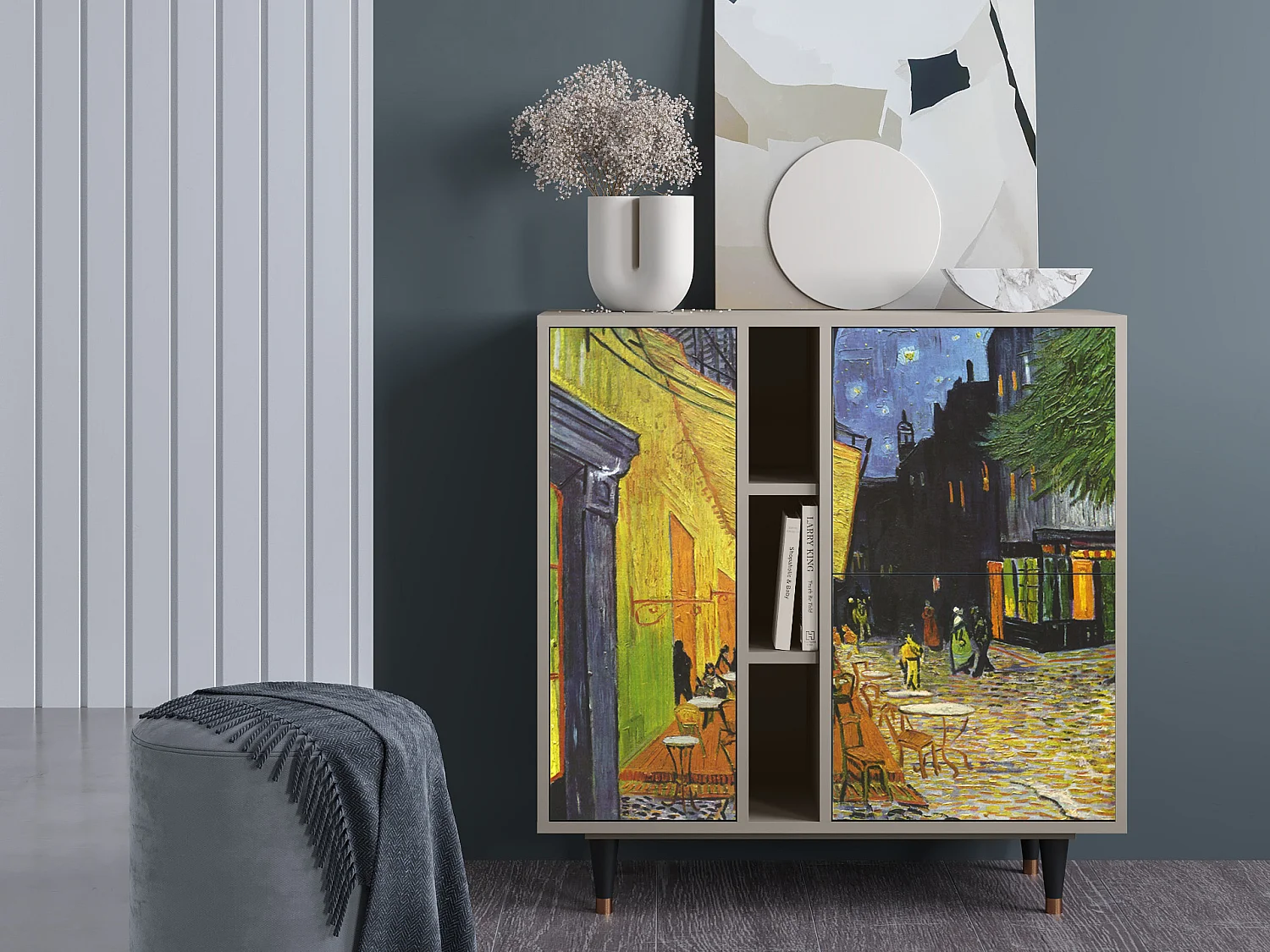 Credenza - 94х96х41 cm - BS5 - Café Terrace at Night, Sabbia