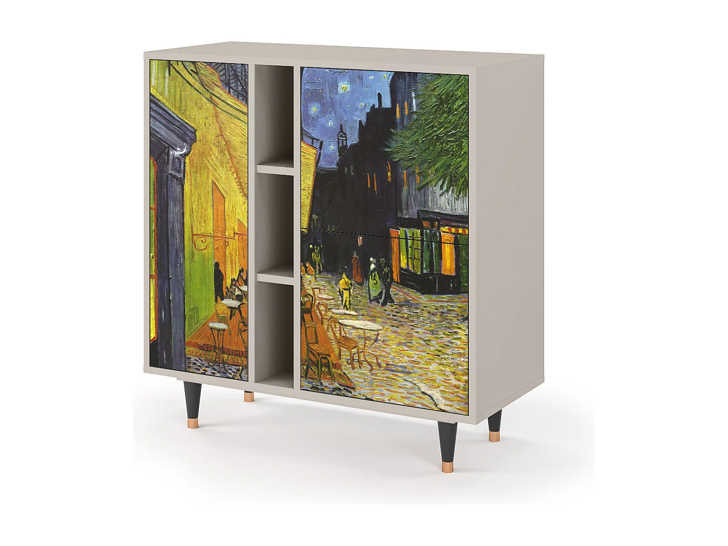 Credenza - 94х96х41 cm - BS5 - Café Terrace at Night, Sabbia