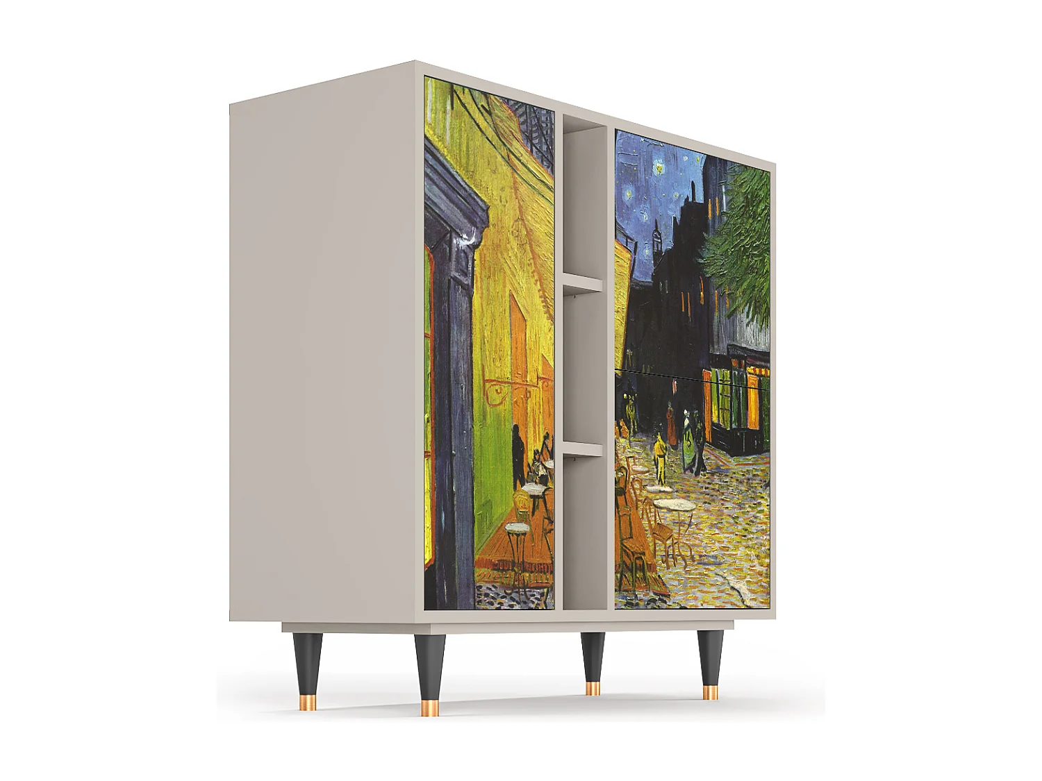 Credenza - 94х96х41 cm - BS5 - Café Terrace at Night, Sabbia