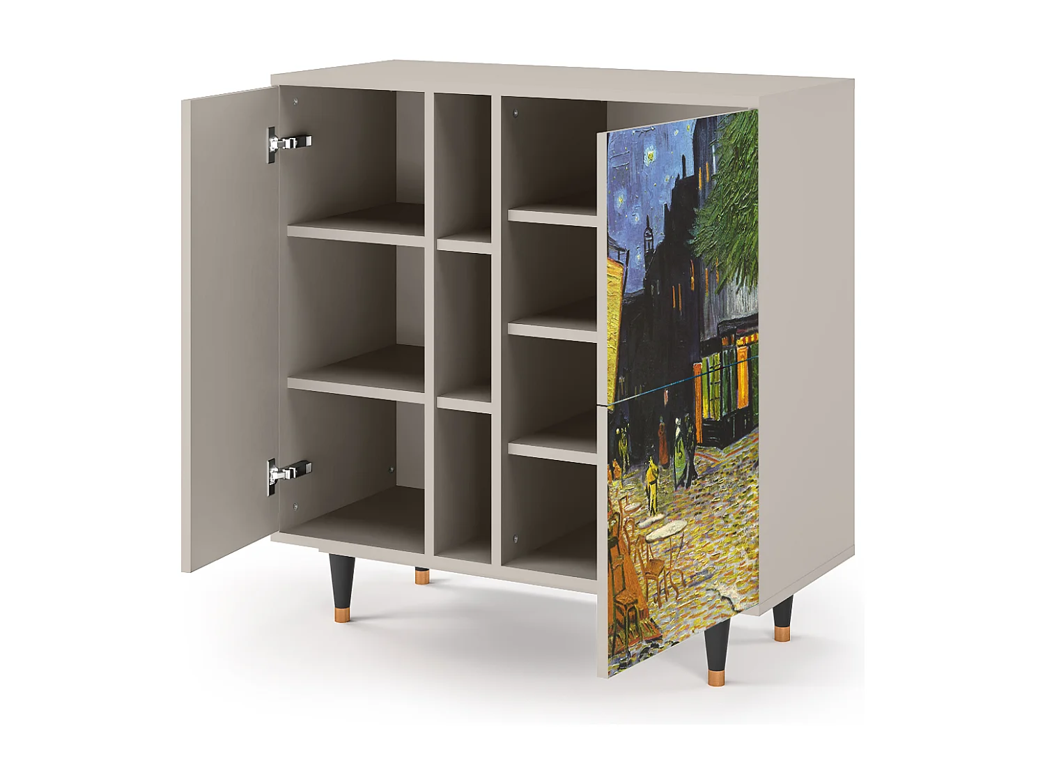 Credenza - 94х96х41 cm - BS5 - Café Terrace at Night, Sabbia