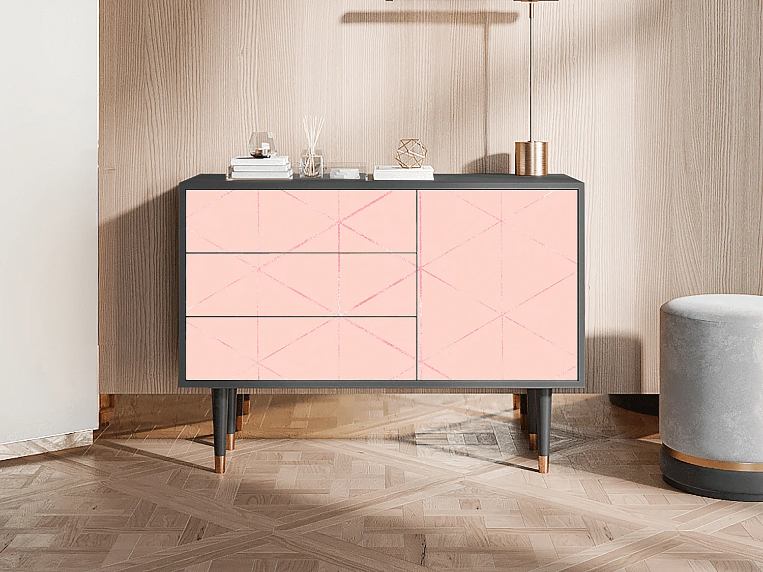 Buffet - 115х84х41 cm - S3 - Rose Quartz, Anthracite