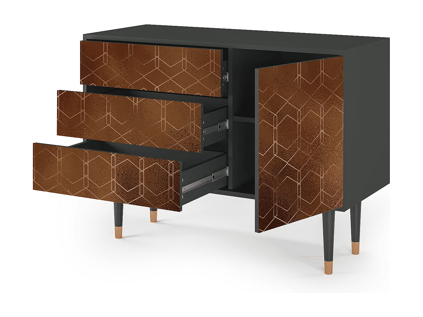 Credenza - 115х84х41 cm - S3 - Chocolate Bar, Antracite