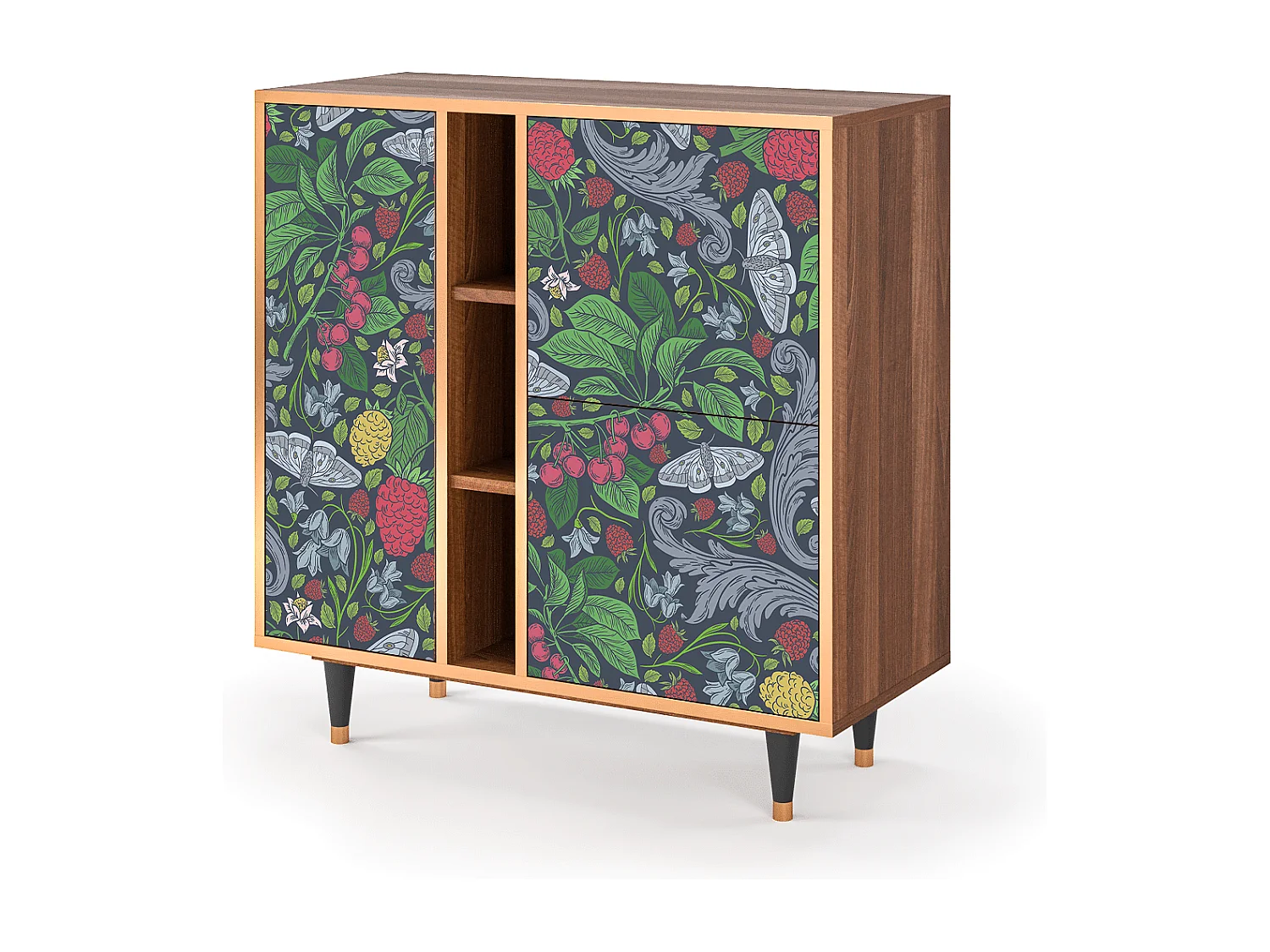 Aparador - 94х96х41 cm - BS5 - Summer Berries, Nogueira