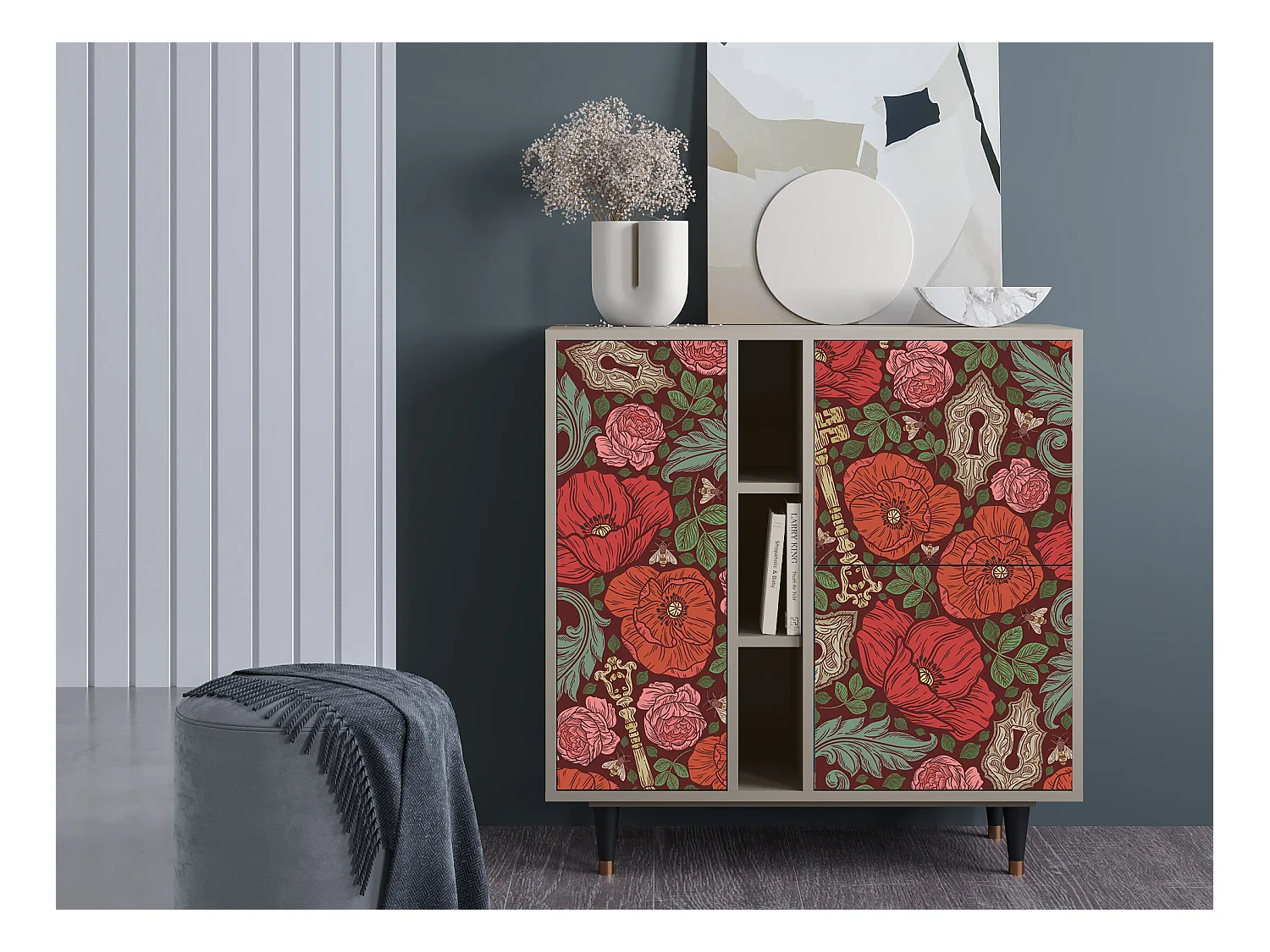 Credenza - 94х96х41 cm - BS5 - Poppy Garden, Sabbia
