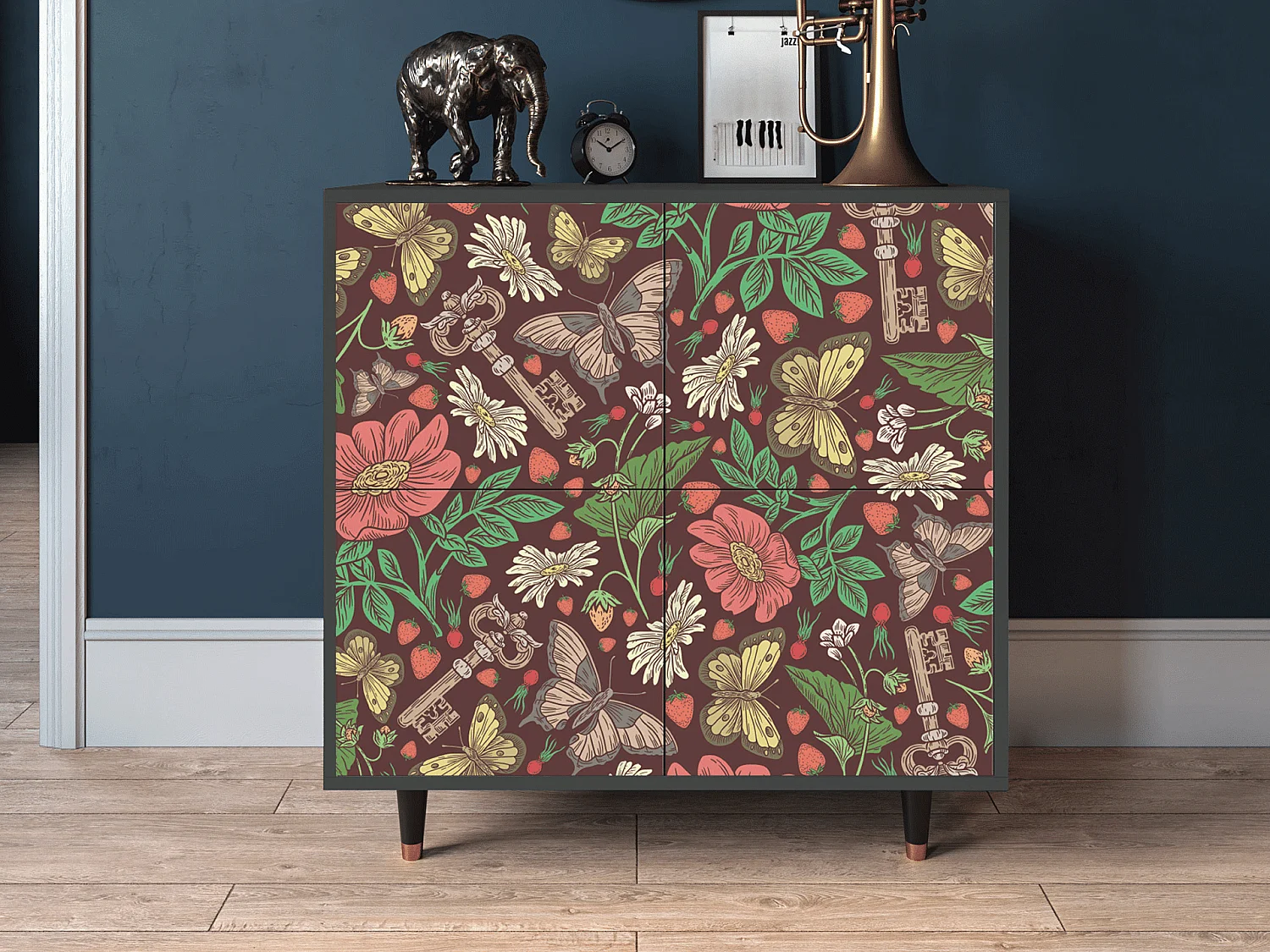 Buffet - 94x96x48 cm - BS3 - Alice in Wonderland, Anthracite