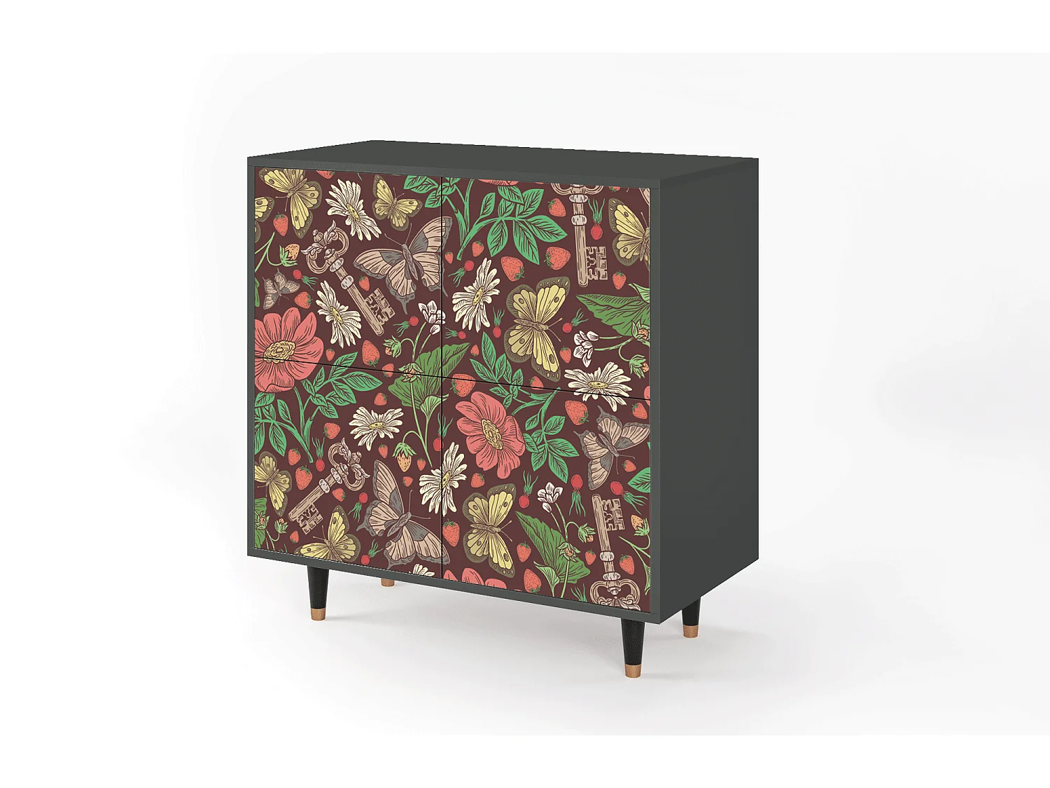 Buffet - 94x96x48 cm - BS3 - Alice in Wonderland, Anthracite