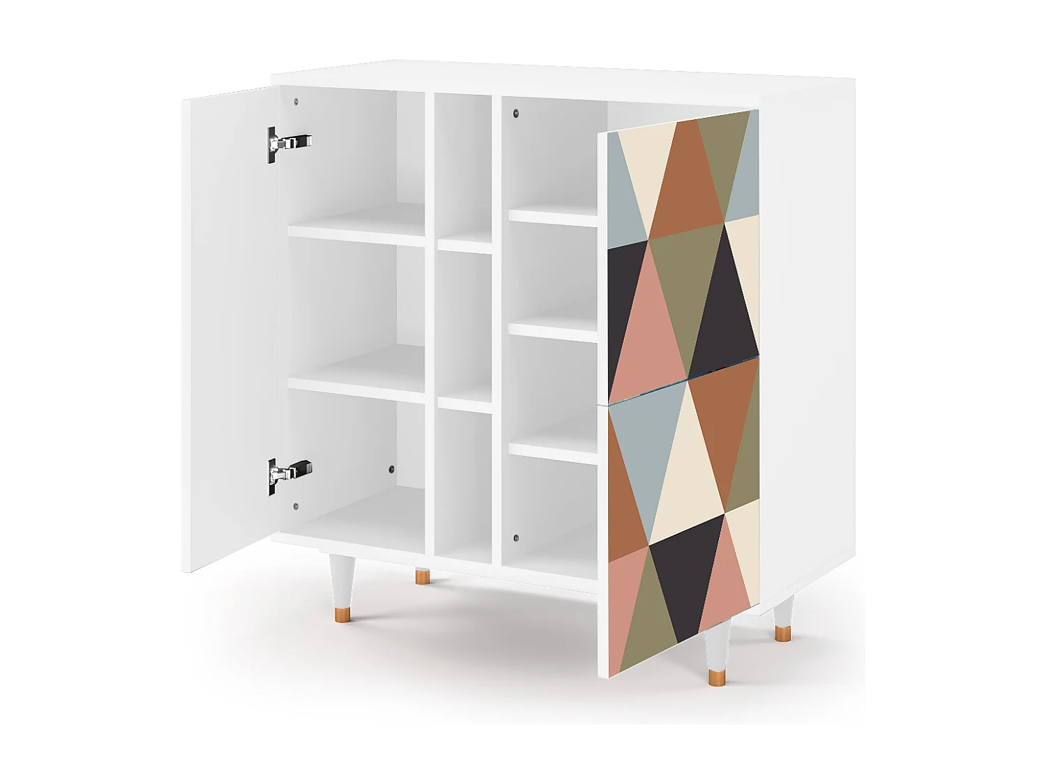 Kredens - 94х96х41 cm - BS5 - Royal Triangles, Biały