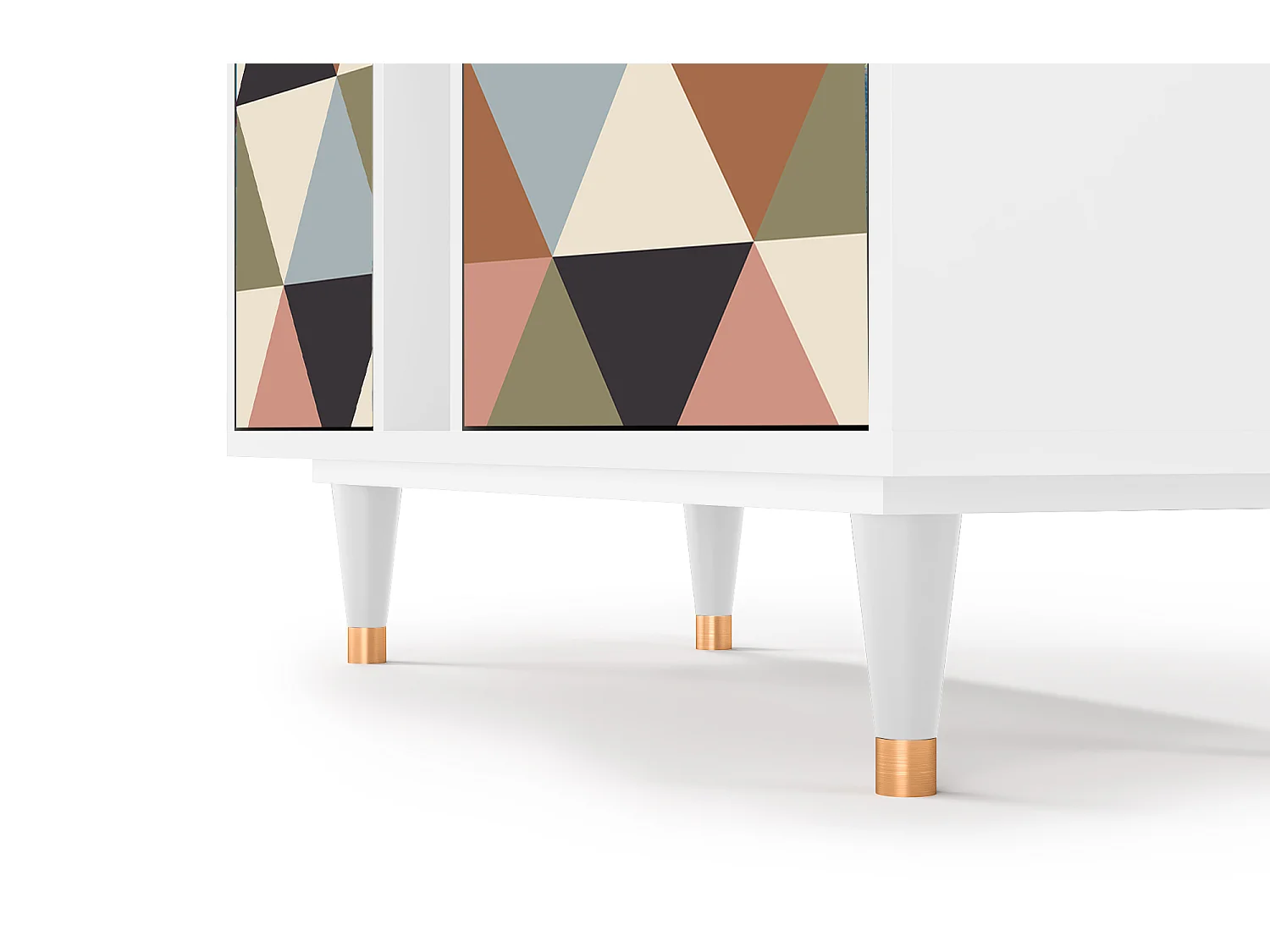 Kredens - 94х96х41 cm - BS5 - Royal Triangles, Biały