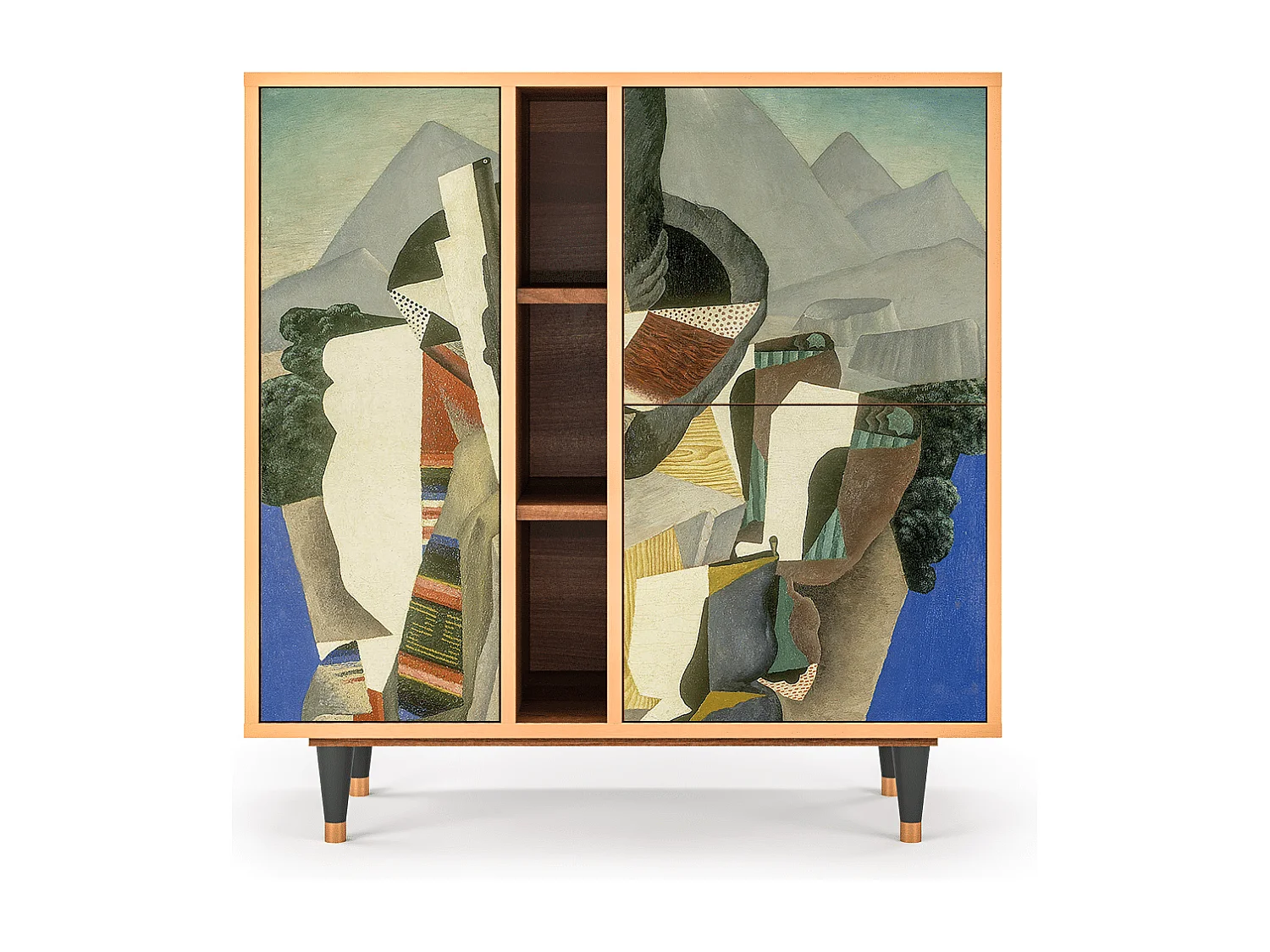 Kredens - 94х96х41 cm - BS5 - The Cubist Paintings , Orzech