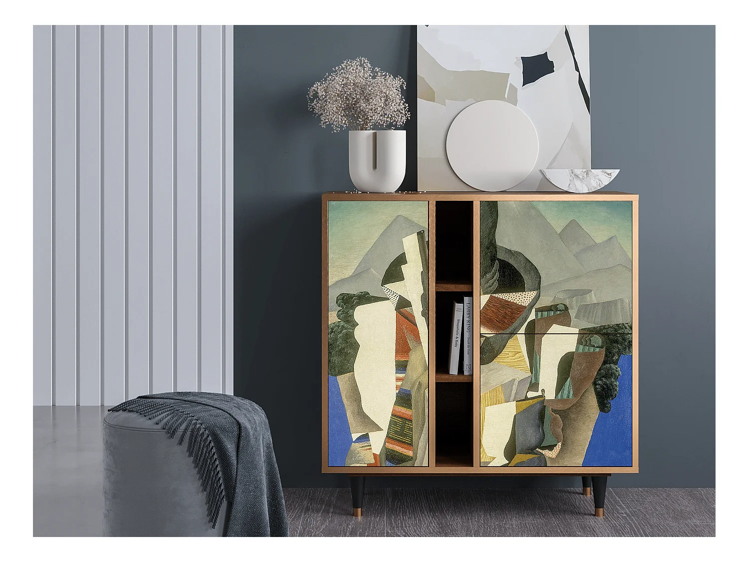Buffet - 94х96х41 cm - BS5 - The Cubist Paintings , Noyer