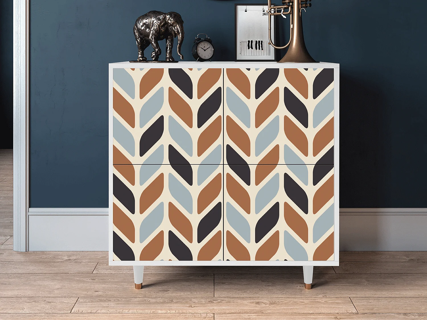 Aparador - 94x96x48 cm - BS3 - Beige Laure, Branco