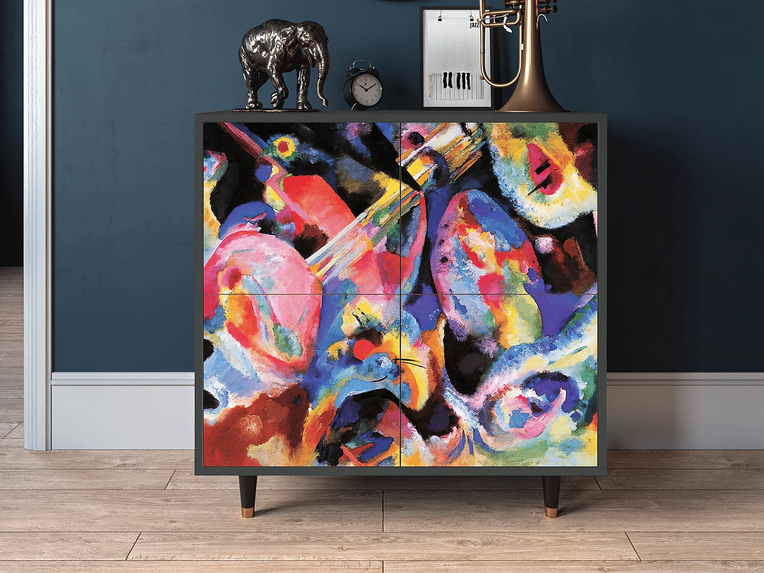 Kredens - 94x96x48 cm - BS3 - Kandinsky, Antracyt