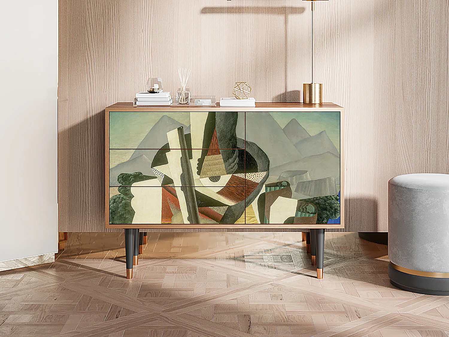 Buffet - 115х84х41 cm - S3 - The Cubist Paintings , Noyer