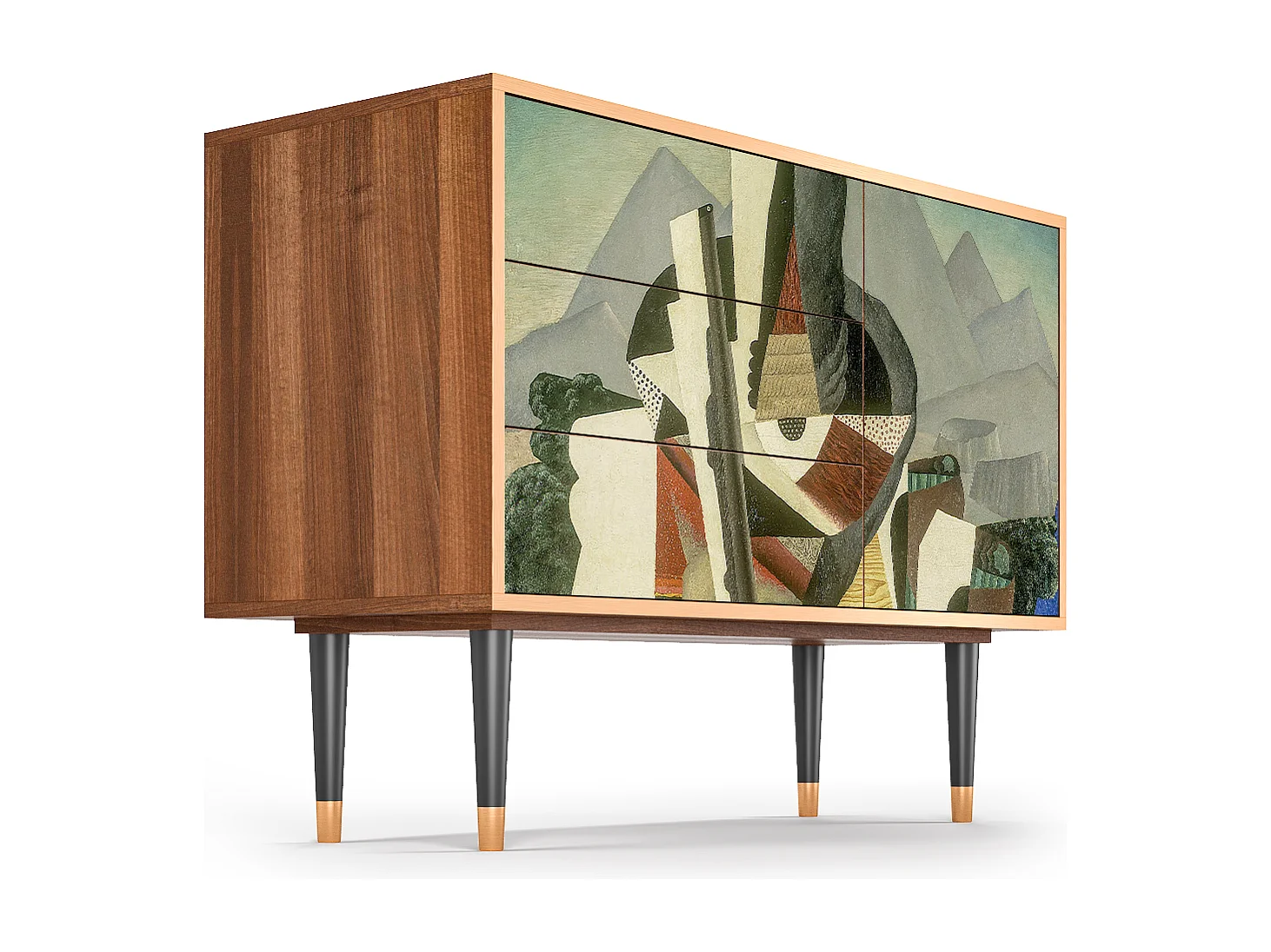 Credenza - 115х84х41 cm - S3 - The Cubist Paintings , Noce