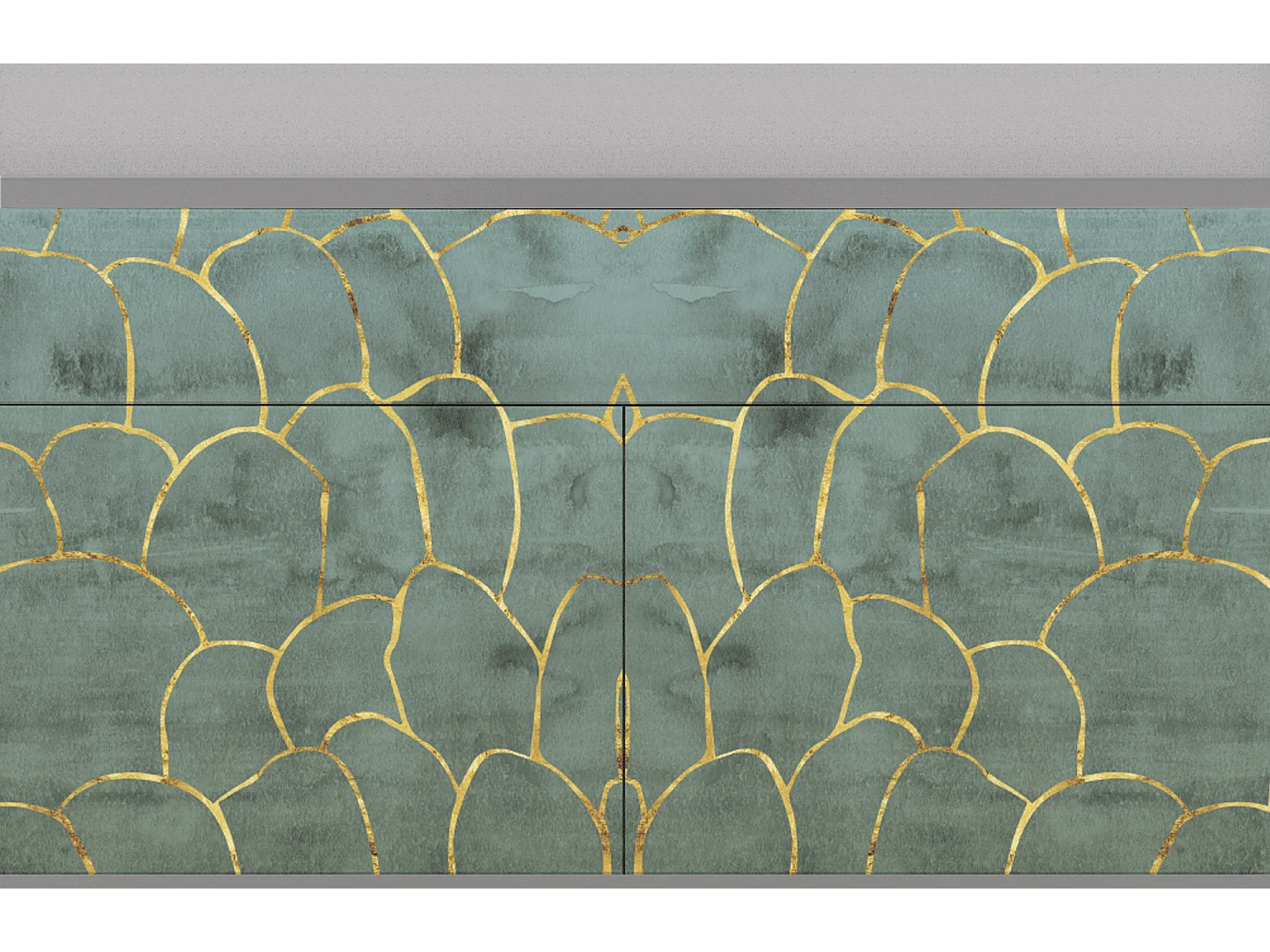 Buffet - 115x85x48 cm - BS4 - Magnificent Water Lily, Gris