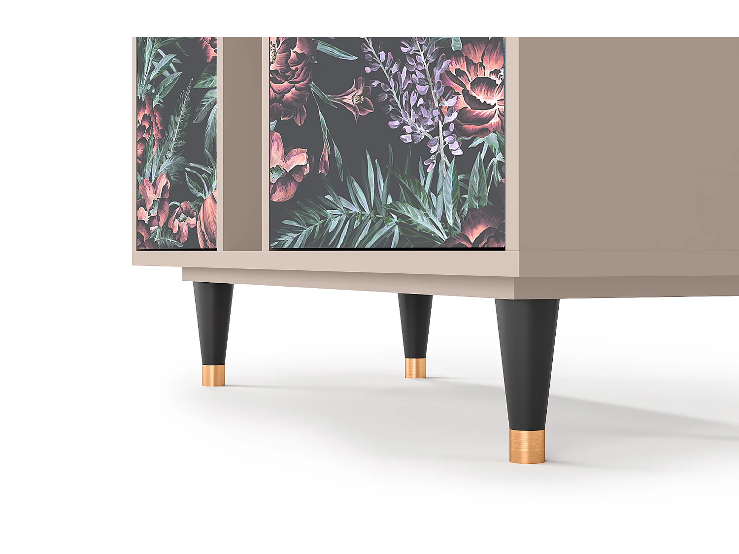 Kredens - 94х96х41 cm - BS5 - Dark Peonies, Latte