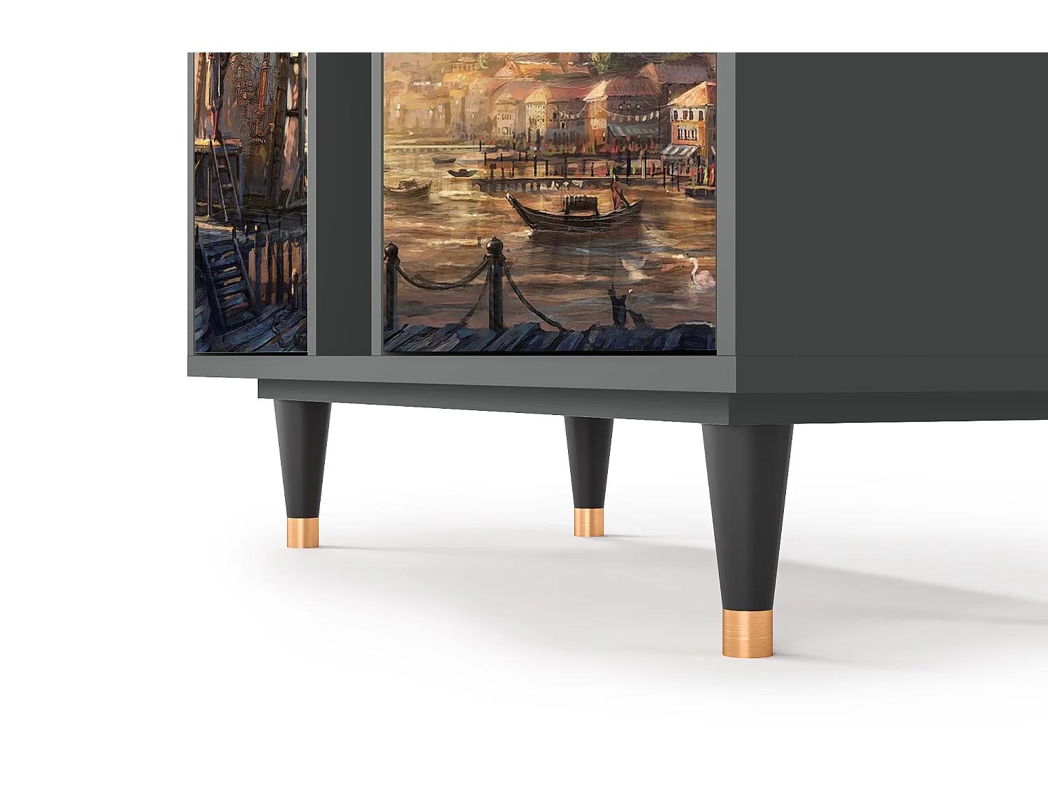 Kredens - 94х96х41 cm - BS5 - Venice, Antracyt