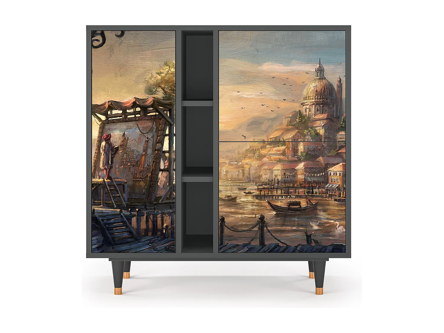 Dressoir - 94х96х41 cm - BS5 - Venice, Antraciet