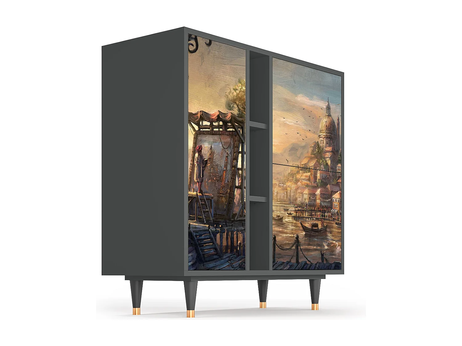 Dressoir - 94х96х41 cm - BS5 - Venice, Antraciet