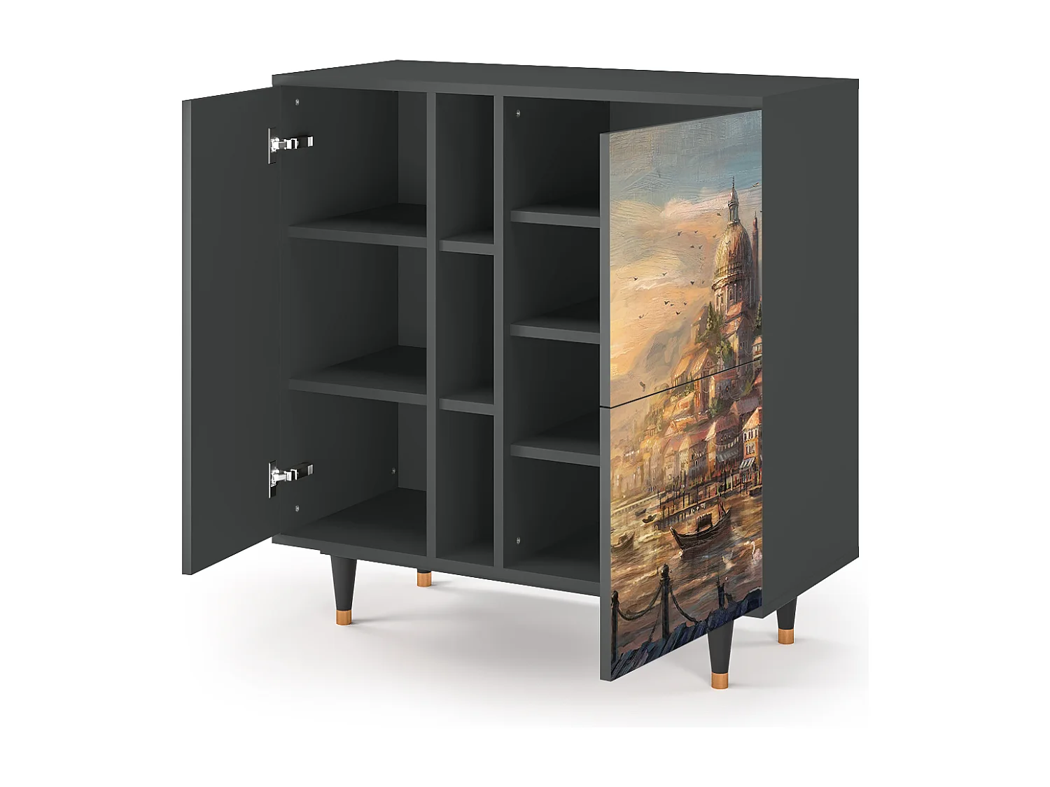 Dressoir - 94х96х41 cm - BS5 - Venice, Antraciet