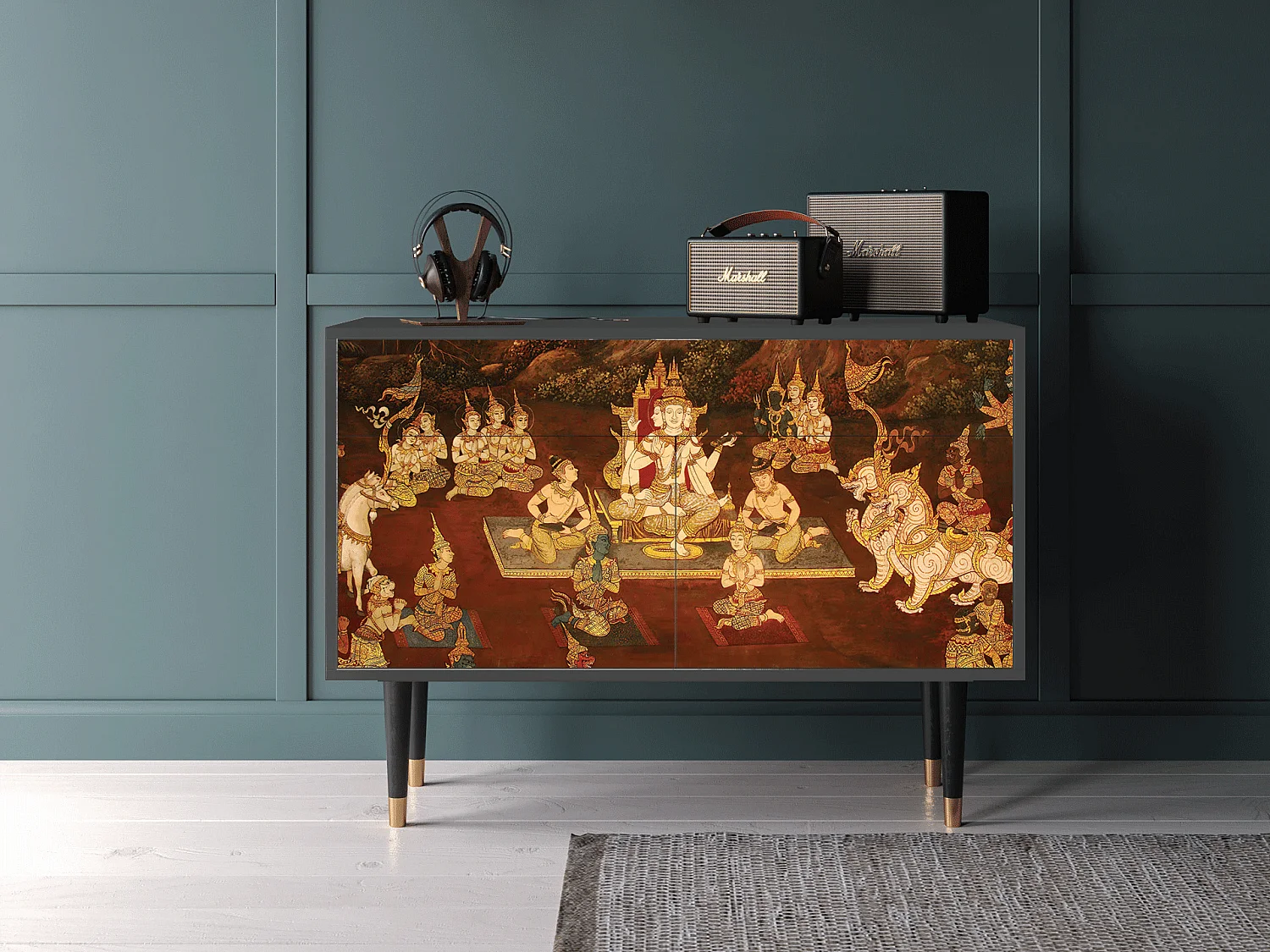Credenza - 115x85x48 cm - BS4 - Malyavan, Antracite