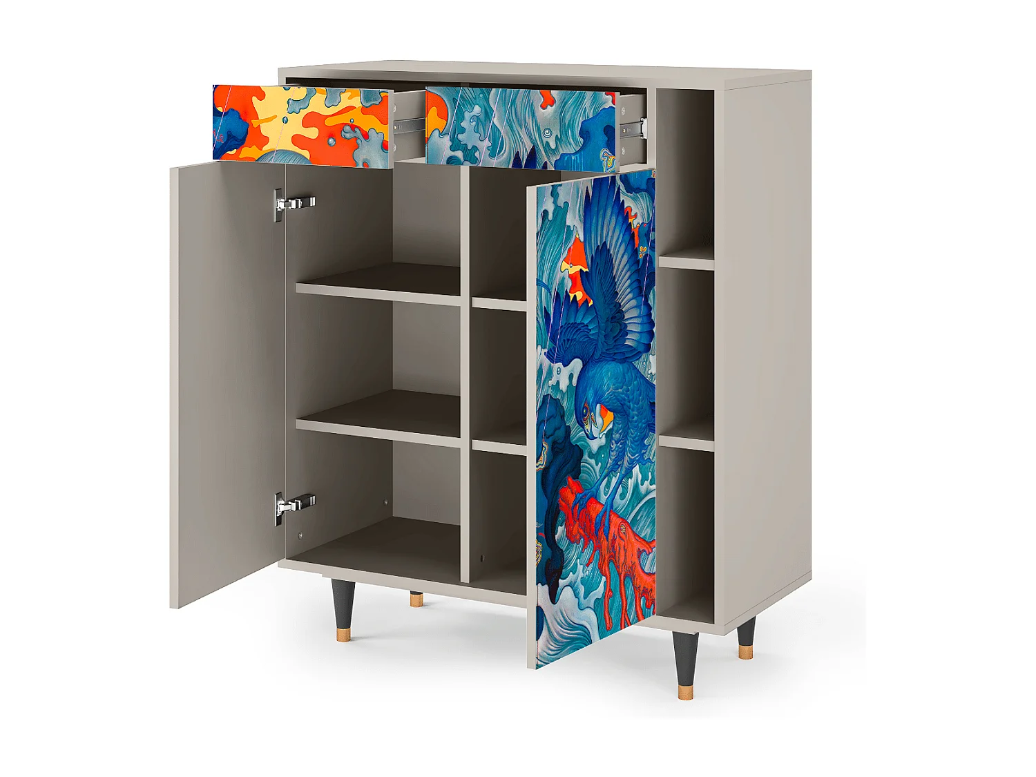 Credenza - 96х110х41 cm - BS6 - The Girl - James Jean, Sabbia