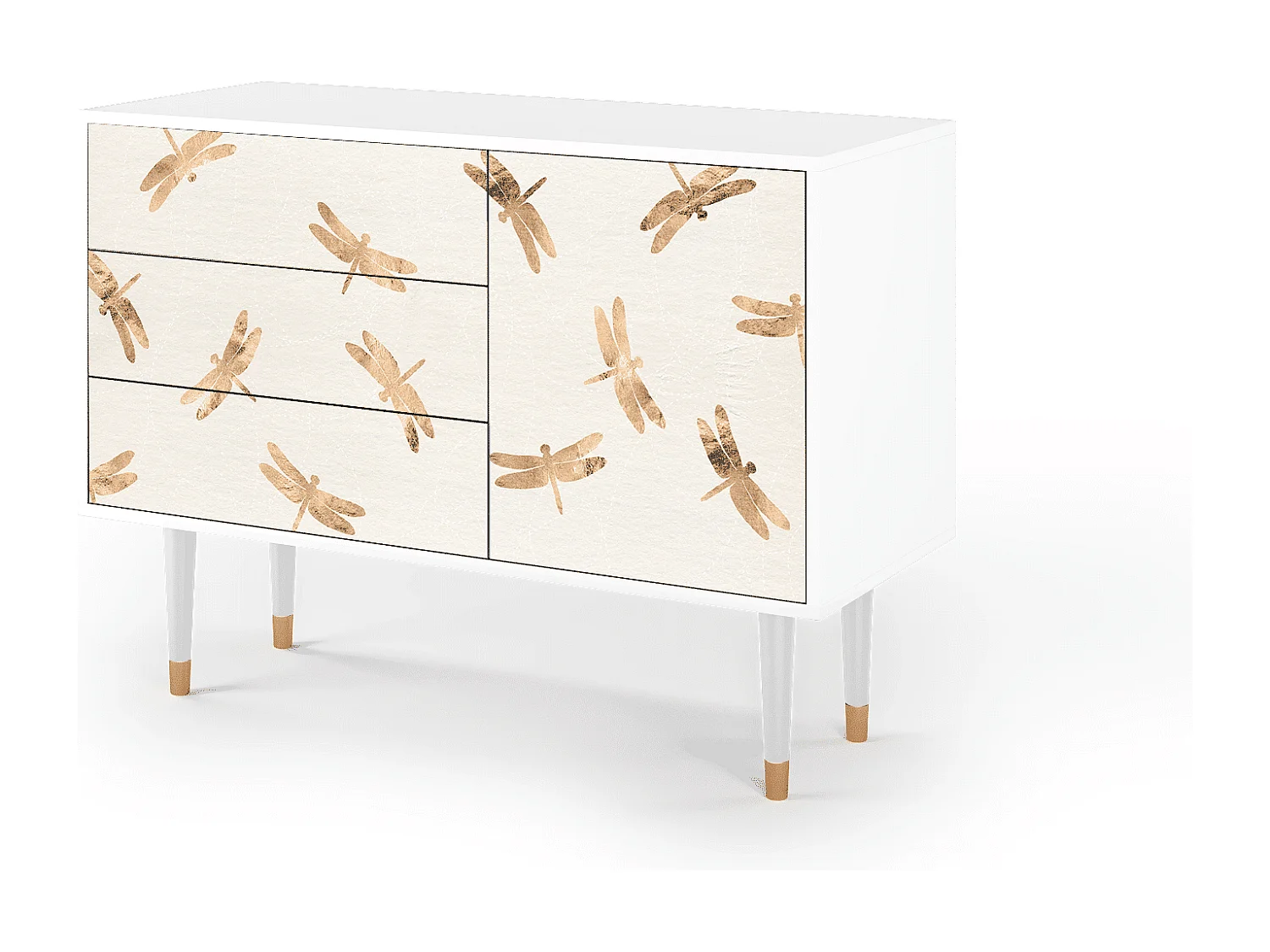 Credenza - 115х84х41 cm - S3 - Nude Dragonflies, Bianco