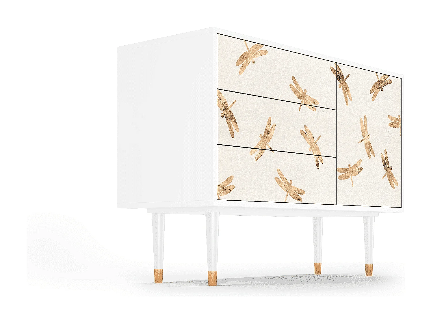 Credenza - 115х84х41 cm - S3 - Nude Dragonflies, Bianco