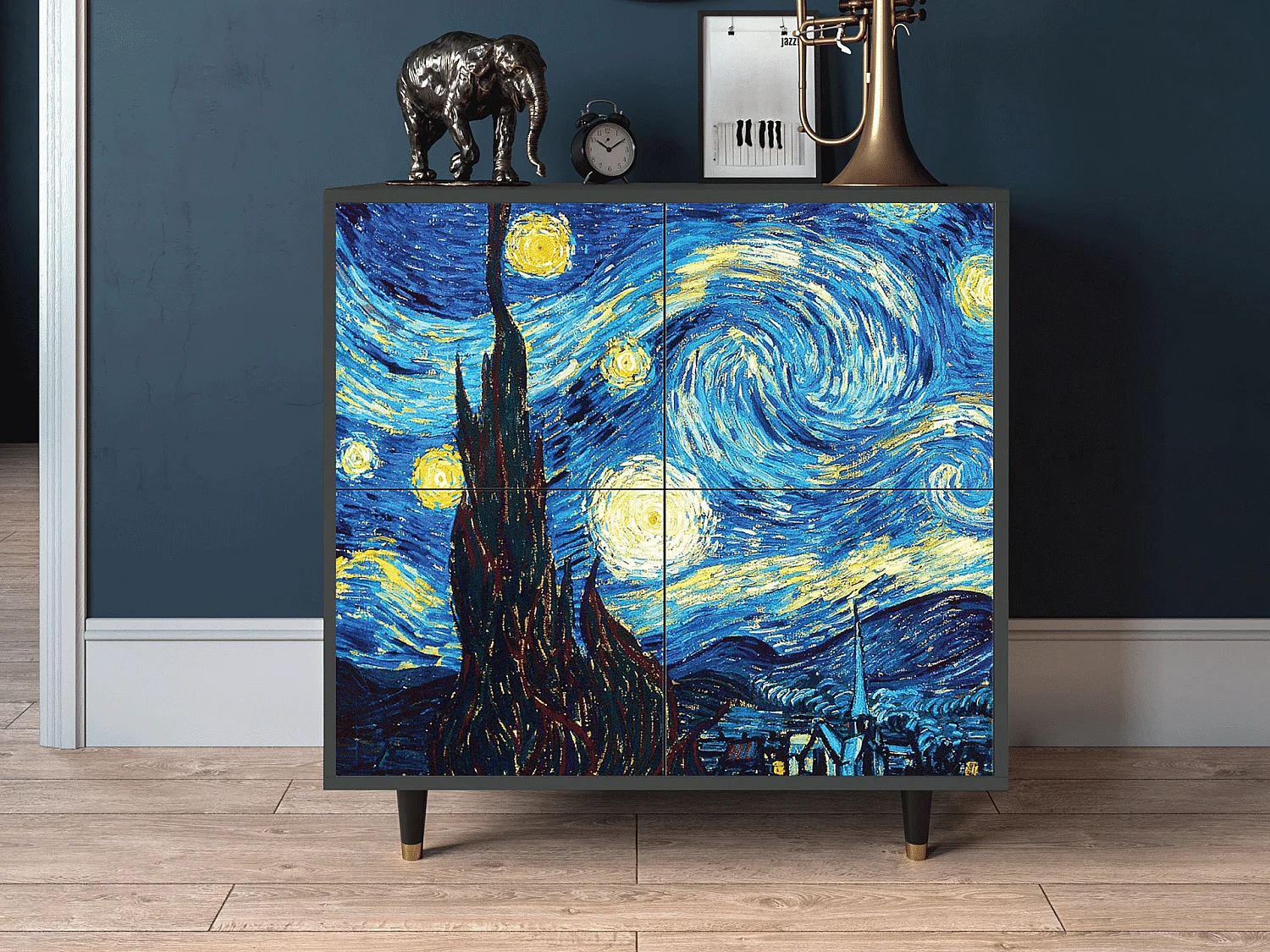 Buffet - 94x96x48 cm - BS3 - The Starry Night  , Anthracite